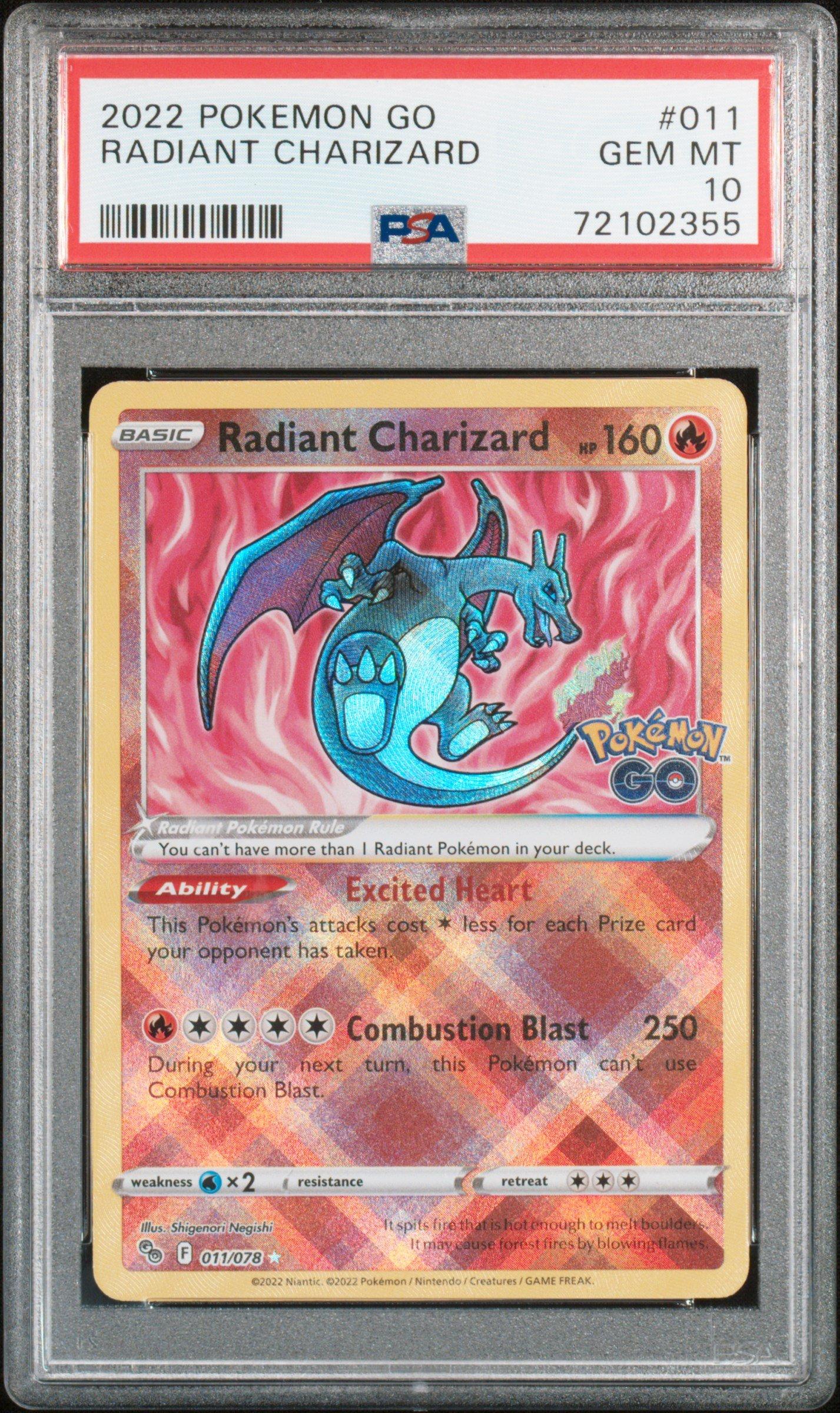 2022 Pokemon Go 011 Radiant Charizard PSA 10 | GameStop