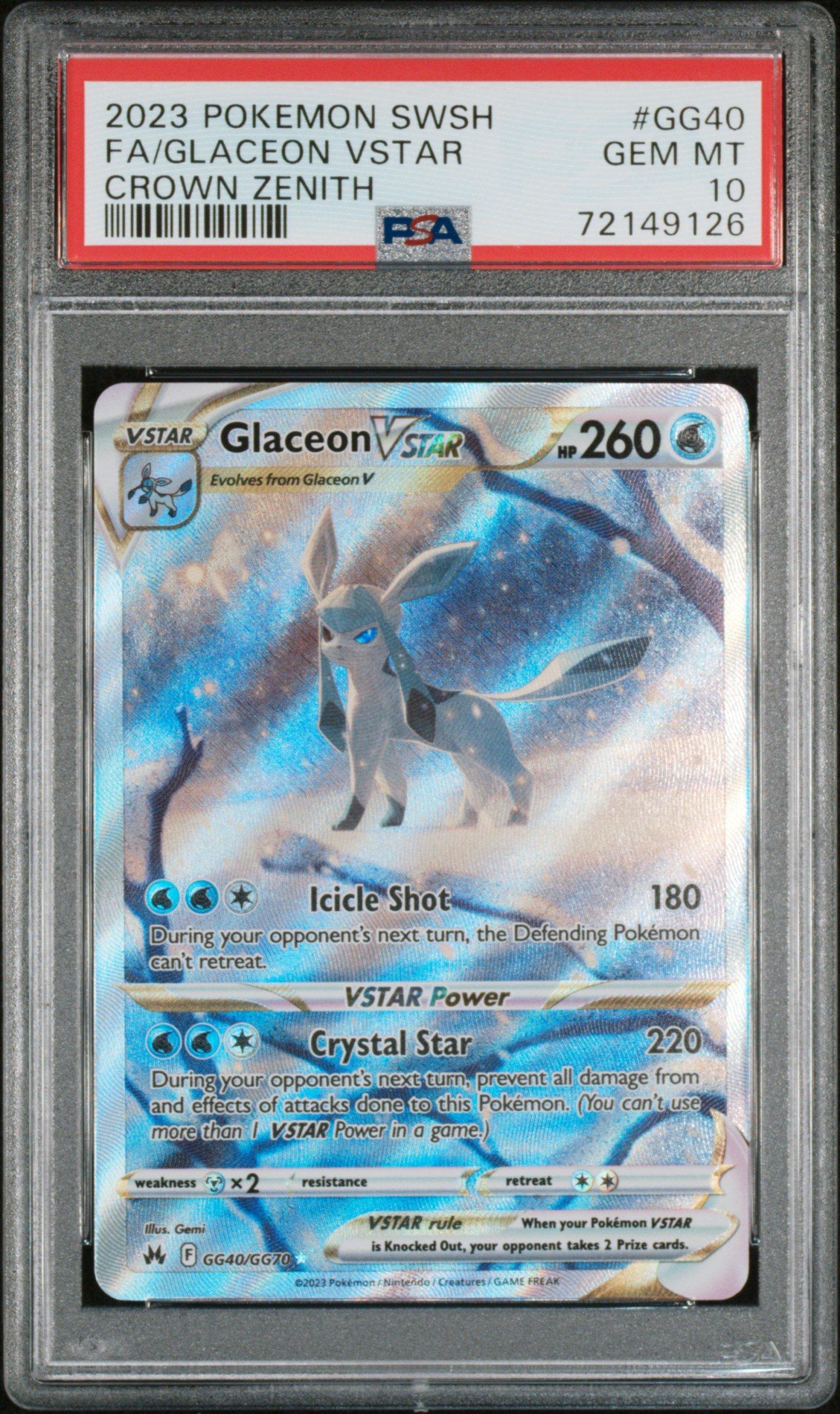 2023 Pokemon Sword And Shield Crown Zenith Gg40 Full Art/glaceon