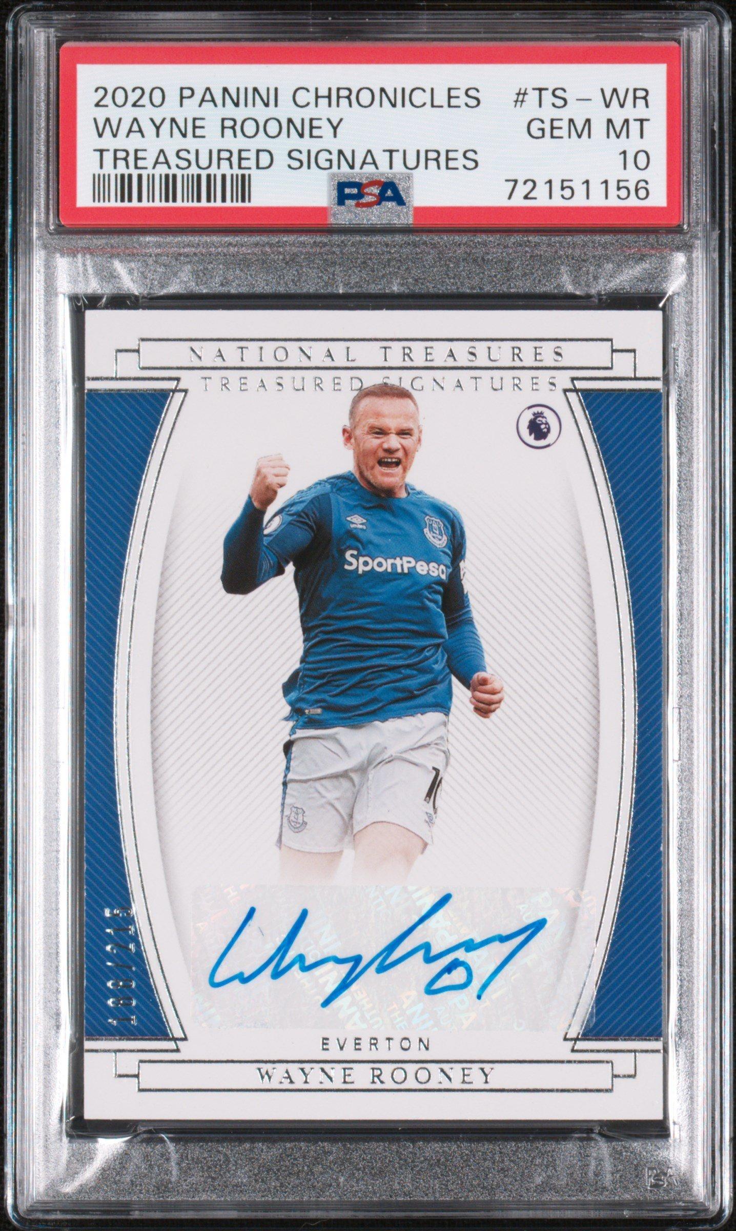 2020 Panini Chronicles Treasured Signatures Ts-wr Wayne Rooney PSA 10