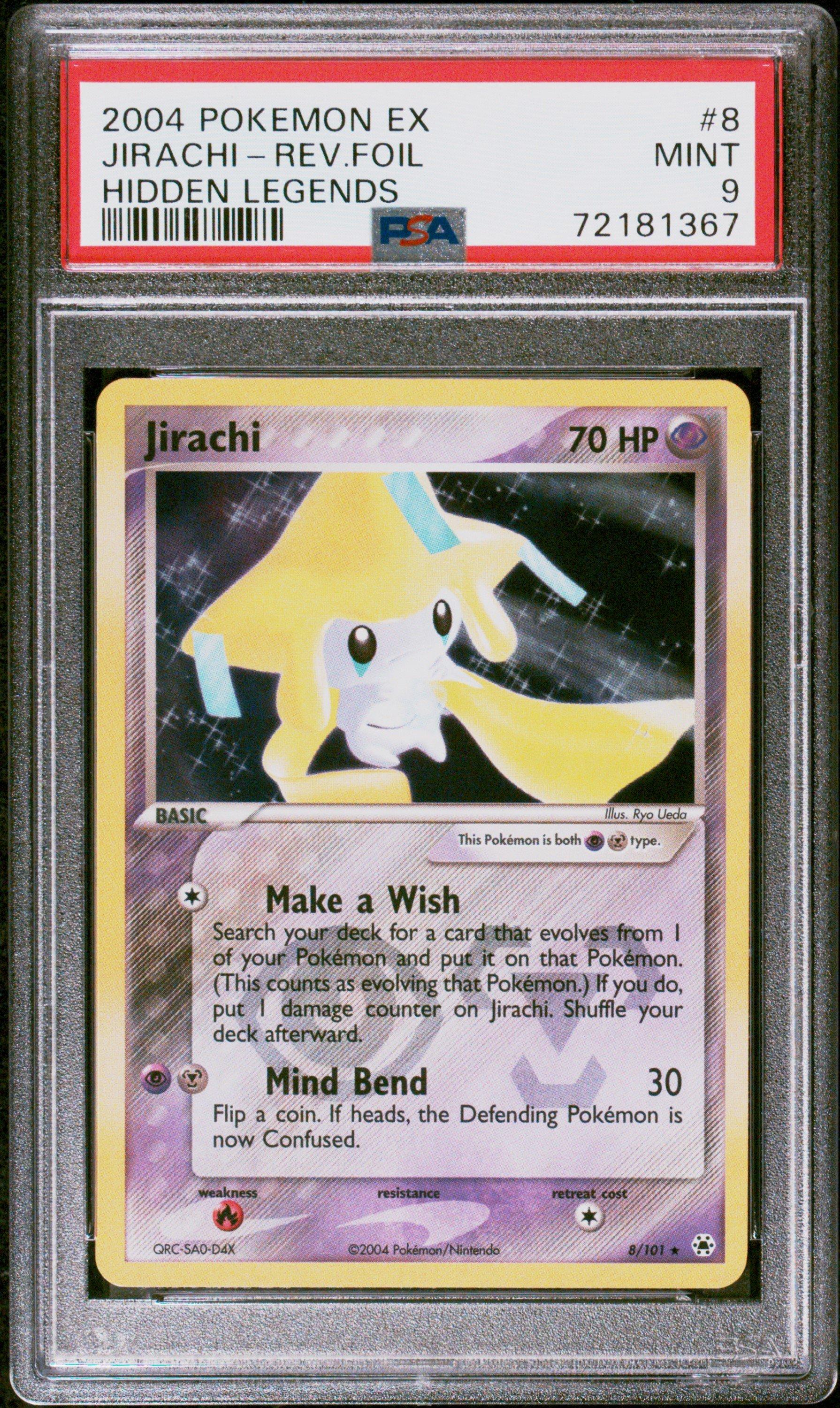 2004 Pokemon Ex Hidden Legends 8 Jirachi-reverse Foil PSA 9