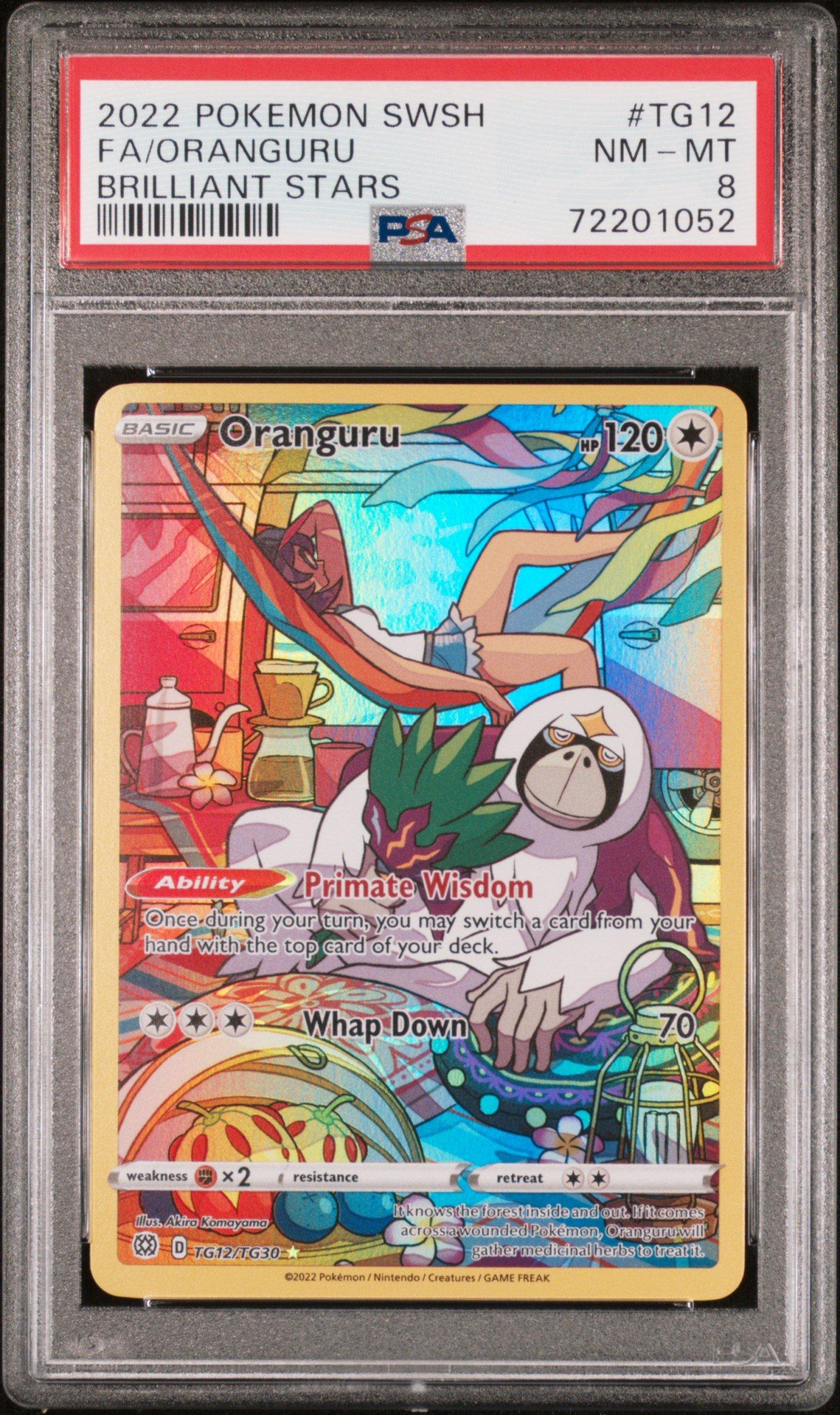 2022 Pokemon Sword & Shield Brilliant Stars Tg12 Full Art/oranguru PSA 8  Graded Card | GameStop