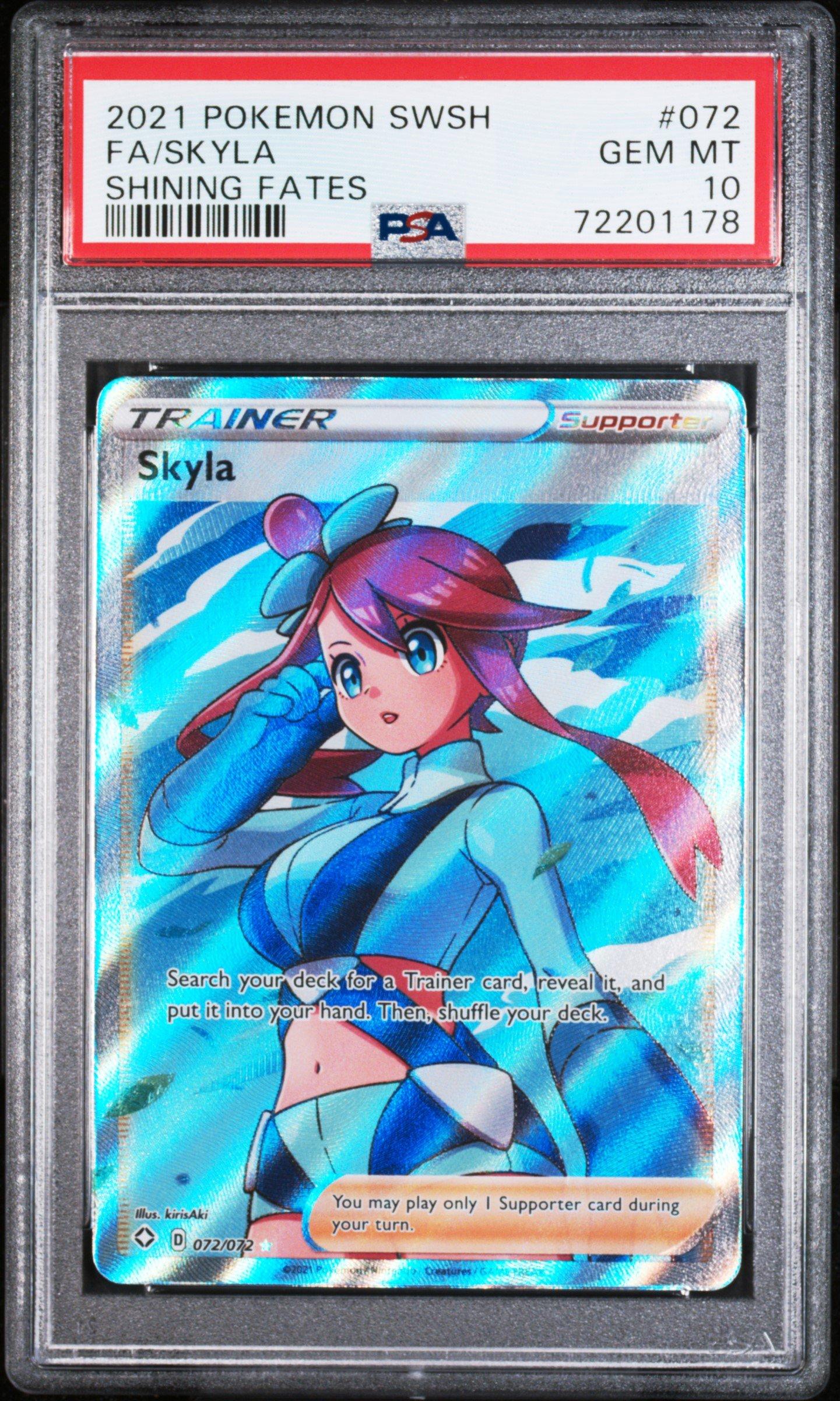 2021 Pokemon Sword & Shield Shining Fates 072 Full Art/skyla PSA