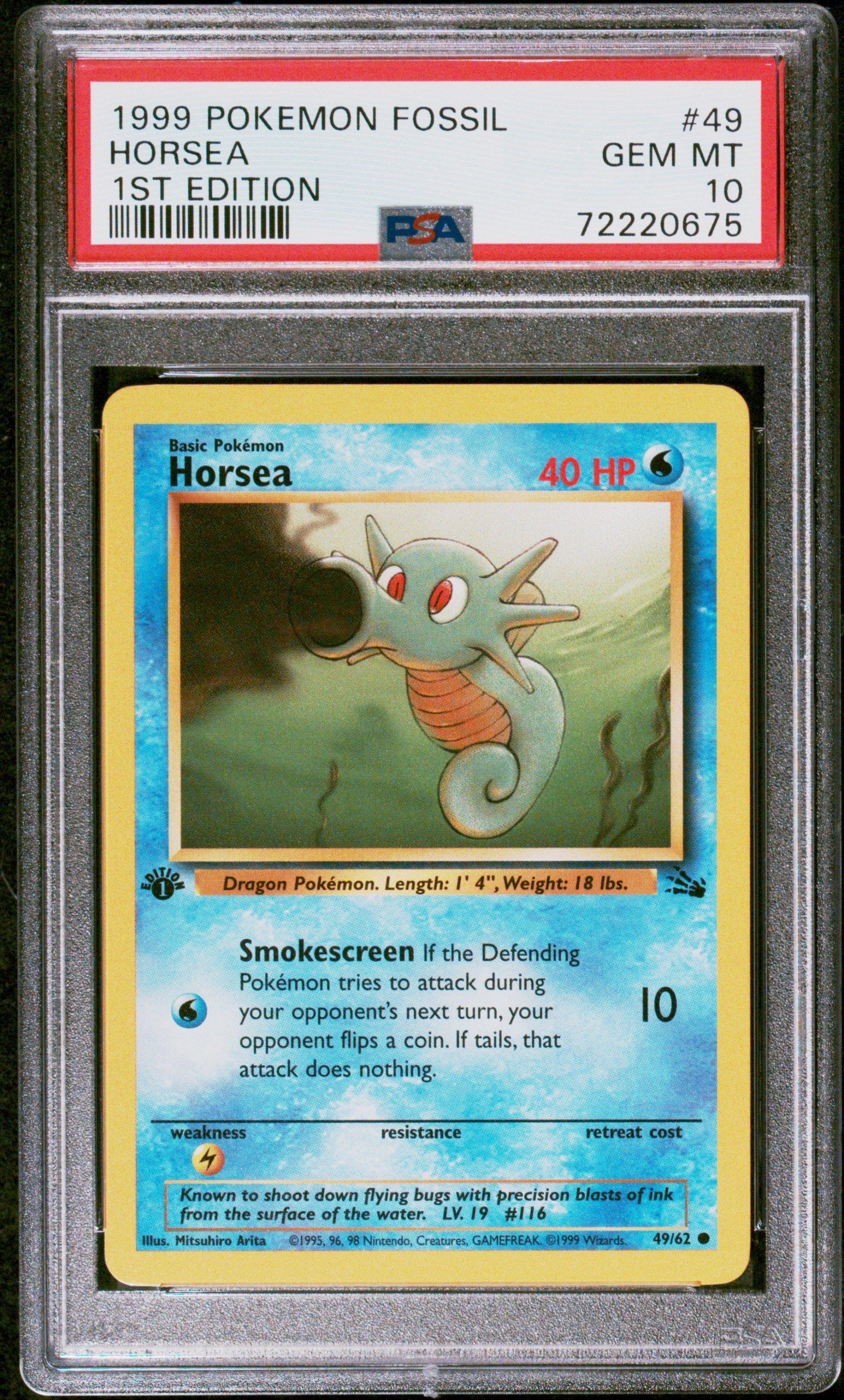 旧裏 PSA10 neo タッツー HORSEA POKEMON NEO GENESIS 1ST EDITION HORSEA 62/111 HORSEA 49/62