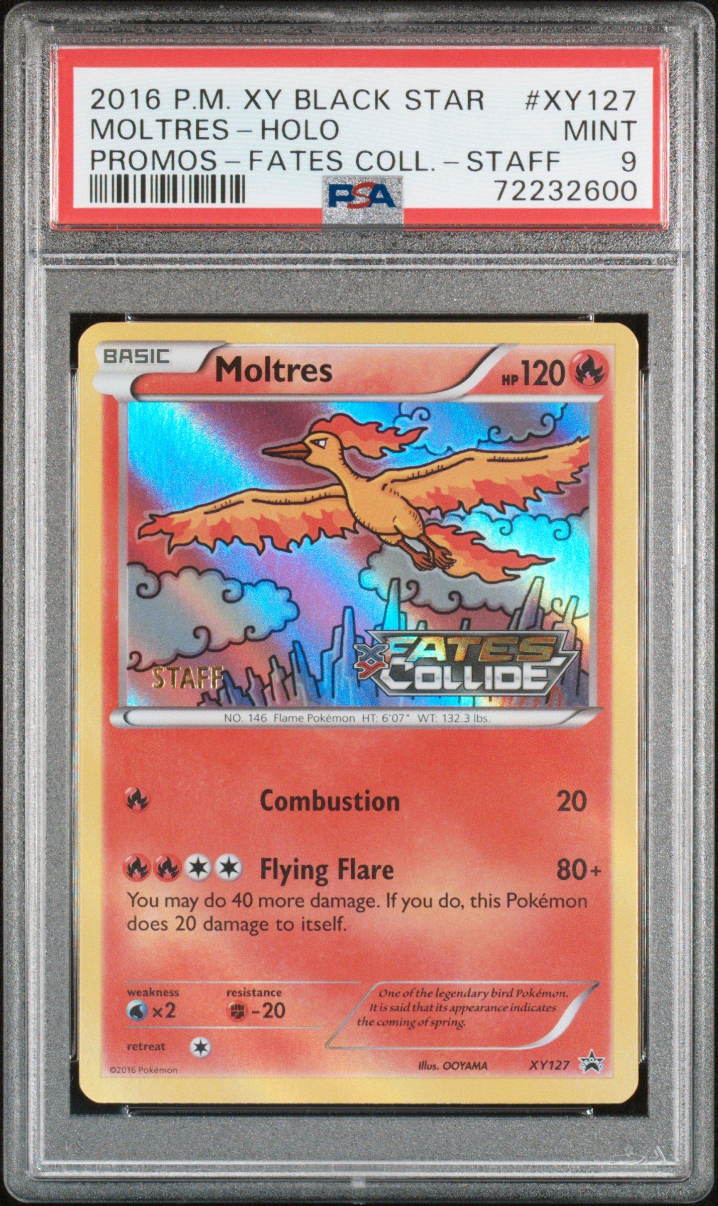 2016 Pokemon Xy Black Star Promo Xy127 Moltres-holo Fates Collide