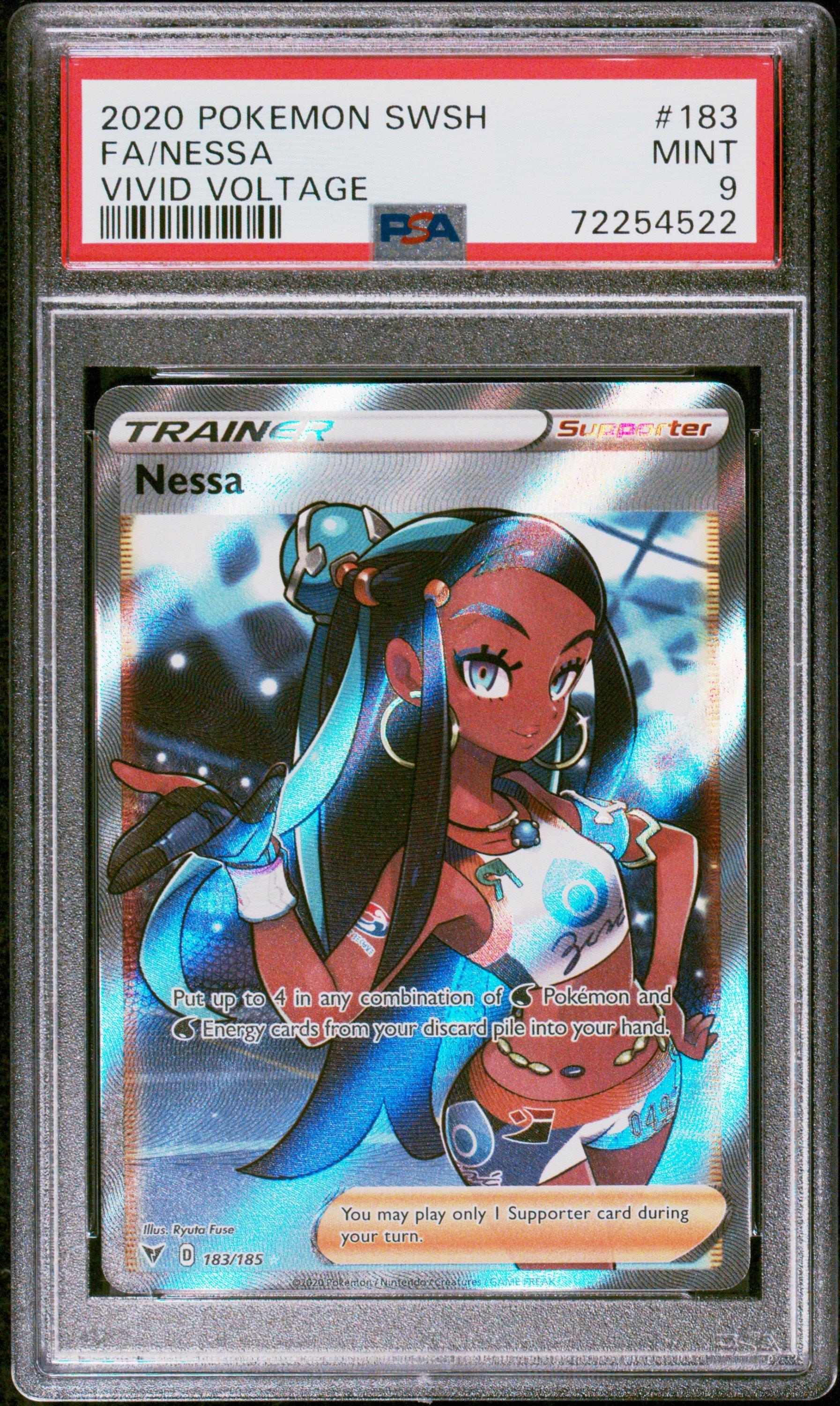 2020 Pokemon Sword & Shield Vivid Voltage 183 Full Art/nessa PSA 9