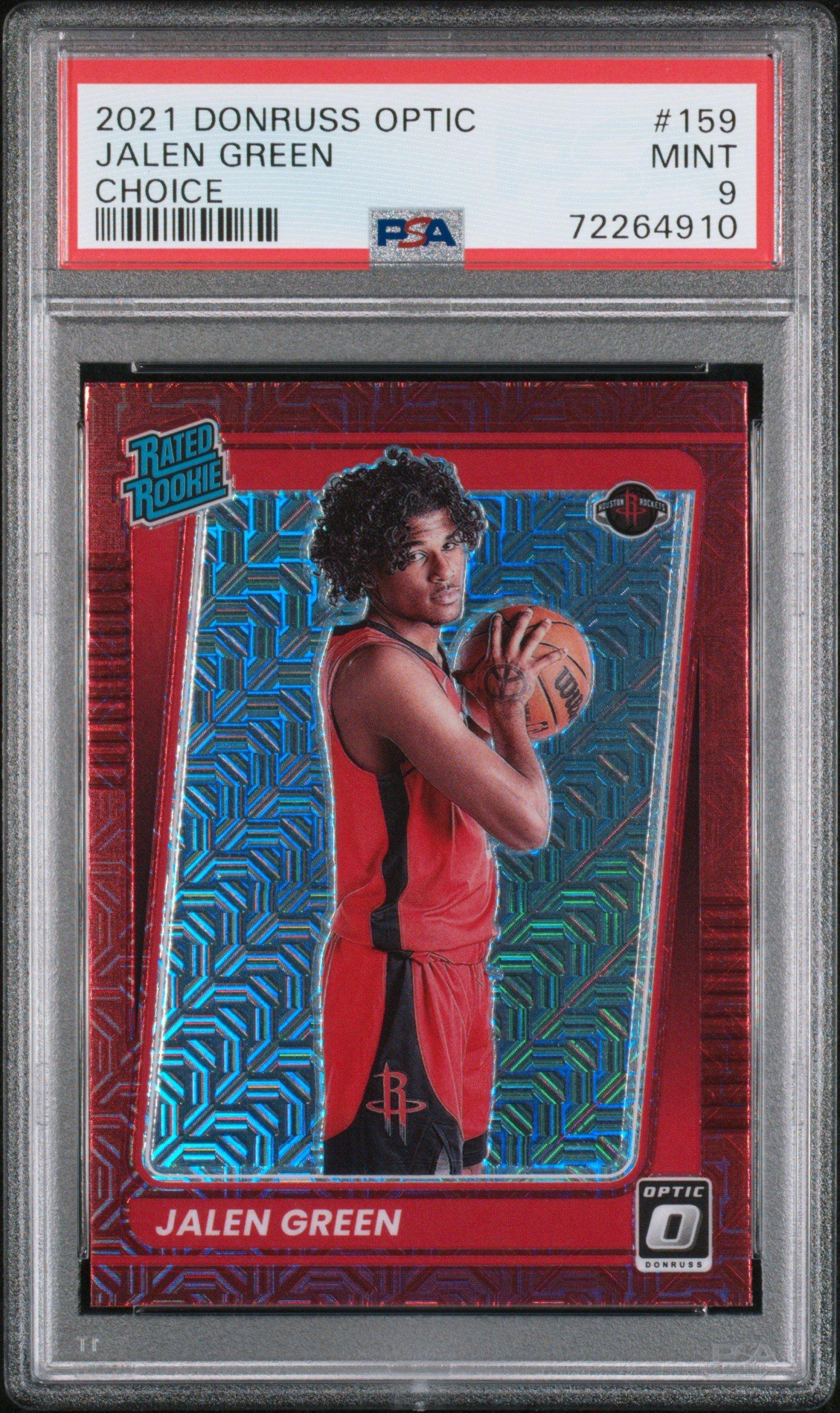 2021 Panini Donruss Optic 159 Jalen Green Choice PSA 9 Graded Card