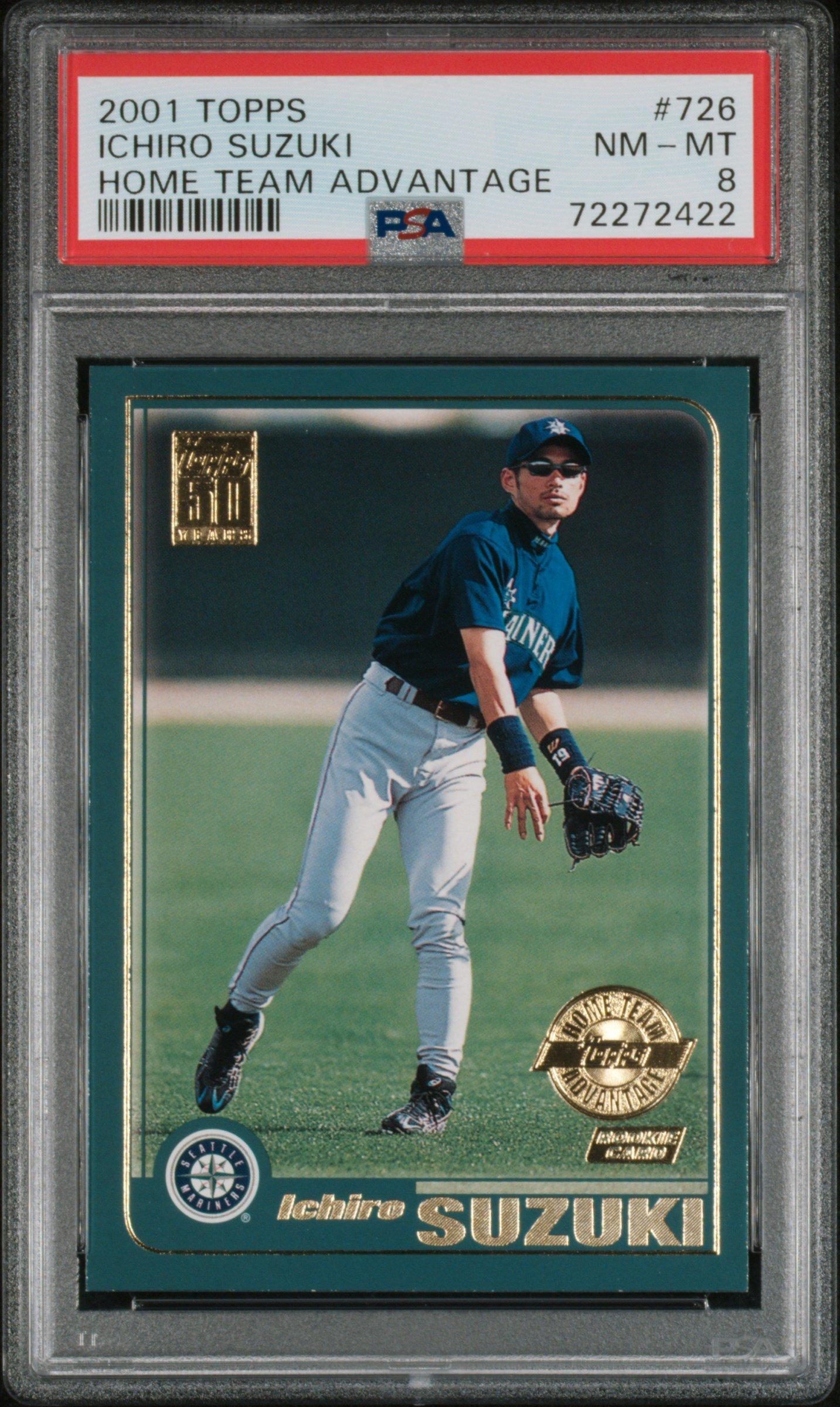 2001 Topps 726 Ichiro Suzuki Home Team Advantage PSA 8