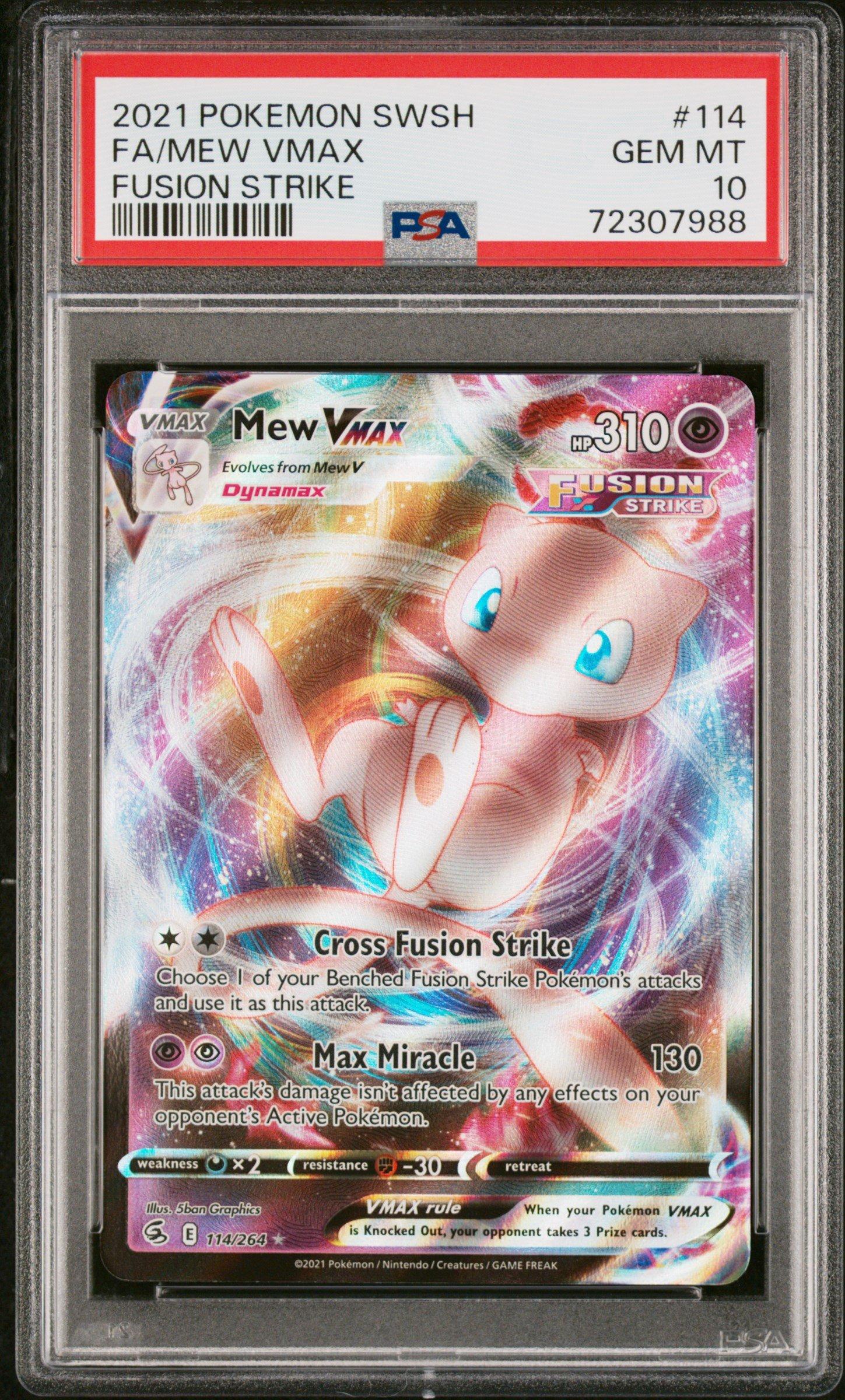 2021 Pokemon Sword & Shield Fusion Strike 114 Full Art/mew Vmax