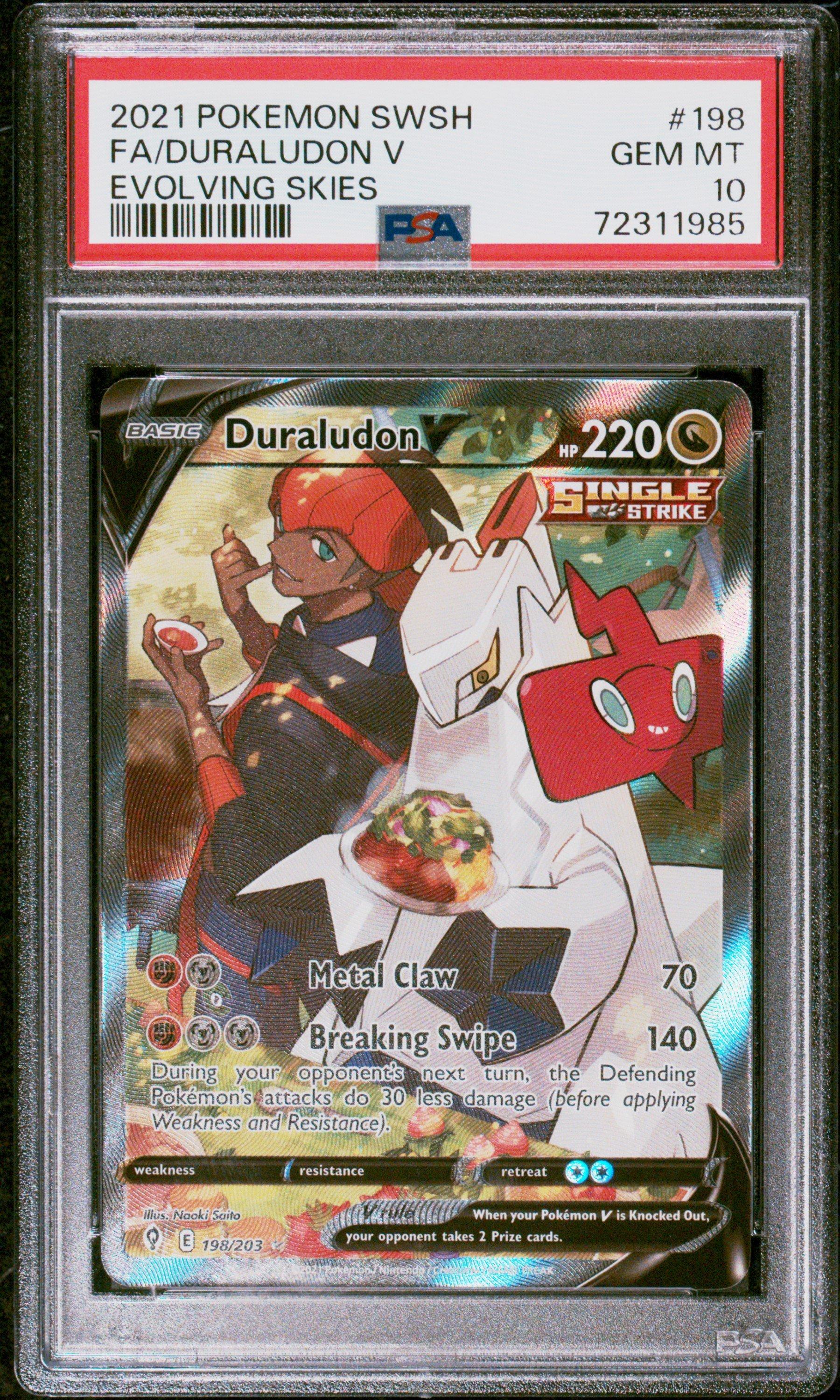 2021 Pokemon Sword & Shield Evolving Skies 198 Full Art/duraludon