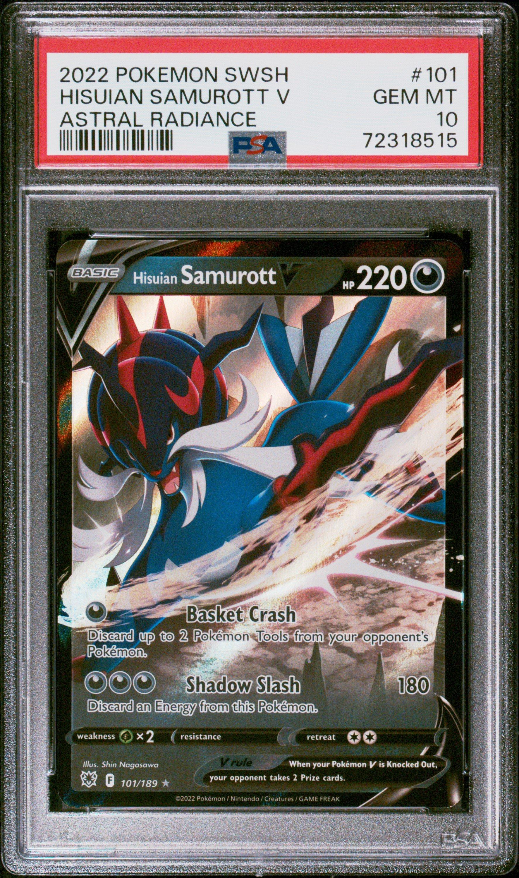 2022 Pokemon Sword & Shield Astral Radiance 101 Hisuian Samurott V