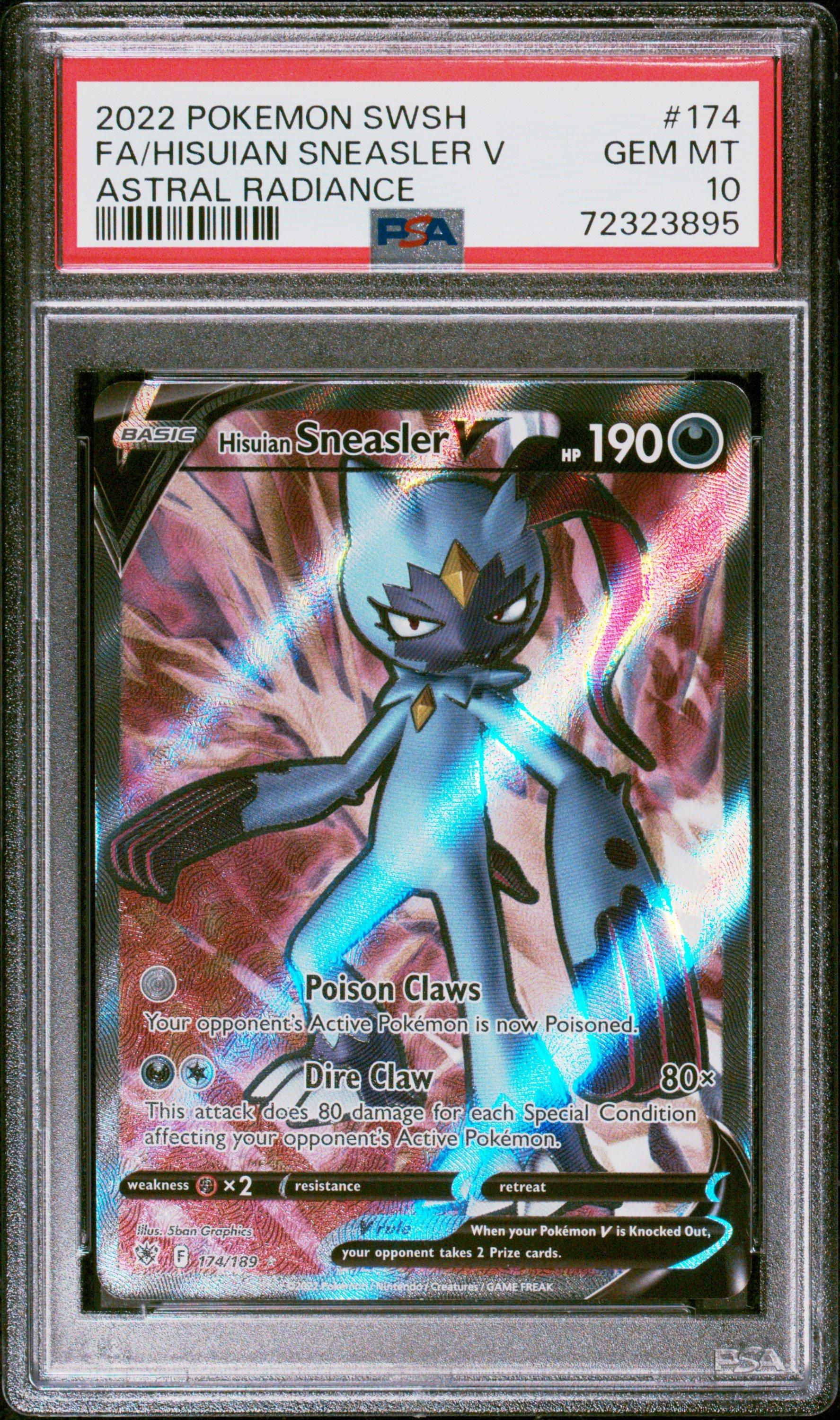 2022 Pokemon Sword & Shield Astral Radiance 174 Full Art/hisuian Sneasler PSA 10