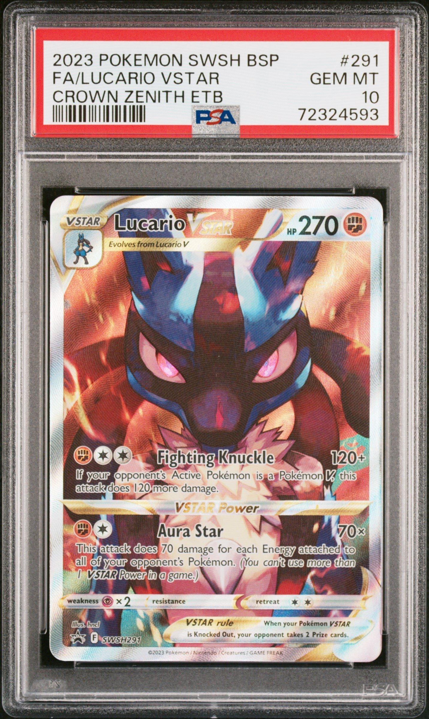 2023 Pokemon Swsh Black Star Promo 291 Full Art/lucario Vstar