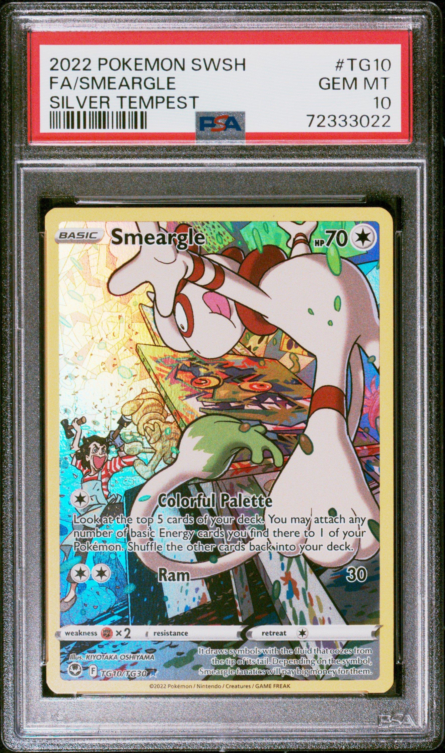 2022 Pokemon Sword & Shield Silver Tempest Tg10 Full Art/smeargle