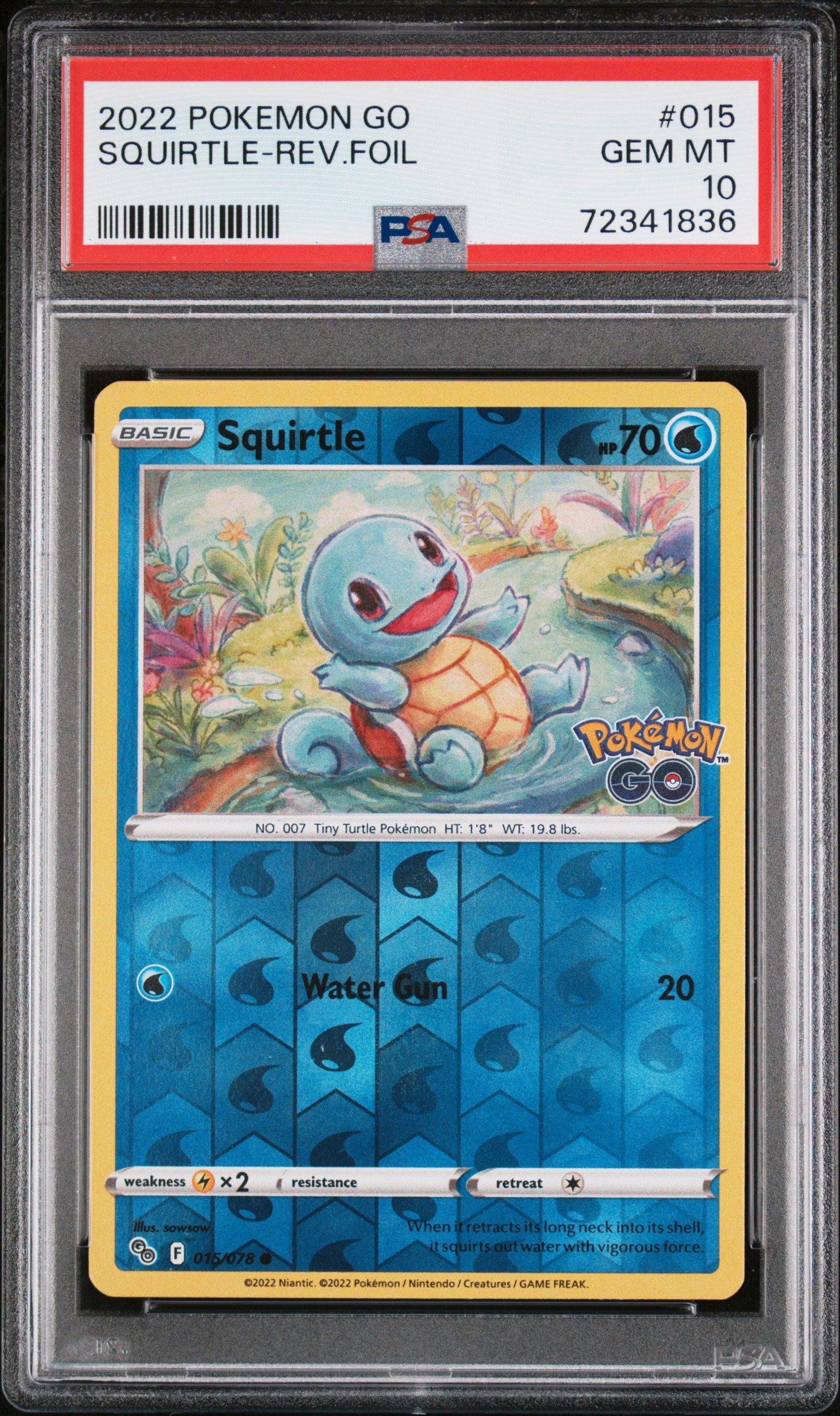 2022 Pokemon Go 015 Squirtle-reverse Foil PSA 10 Graded Card | GameStop