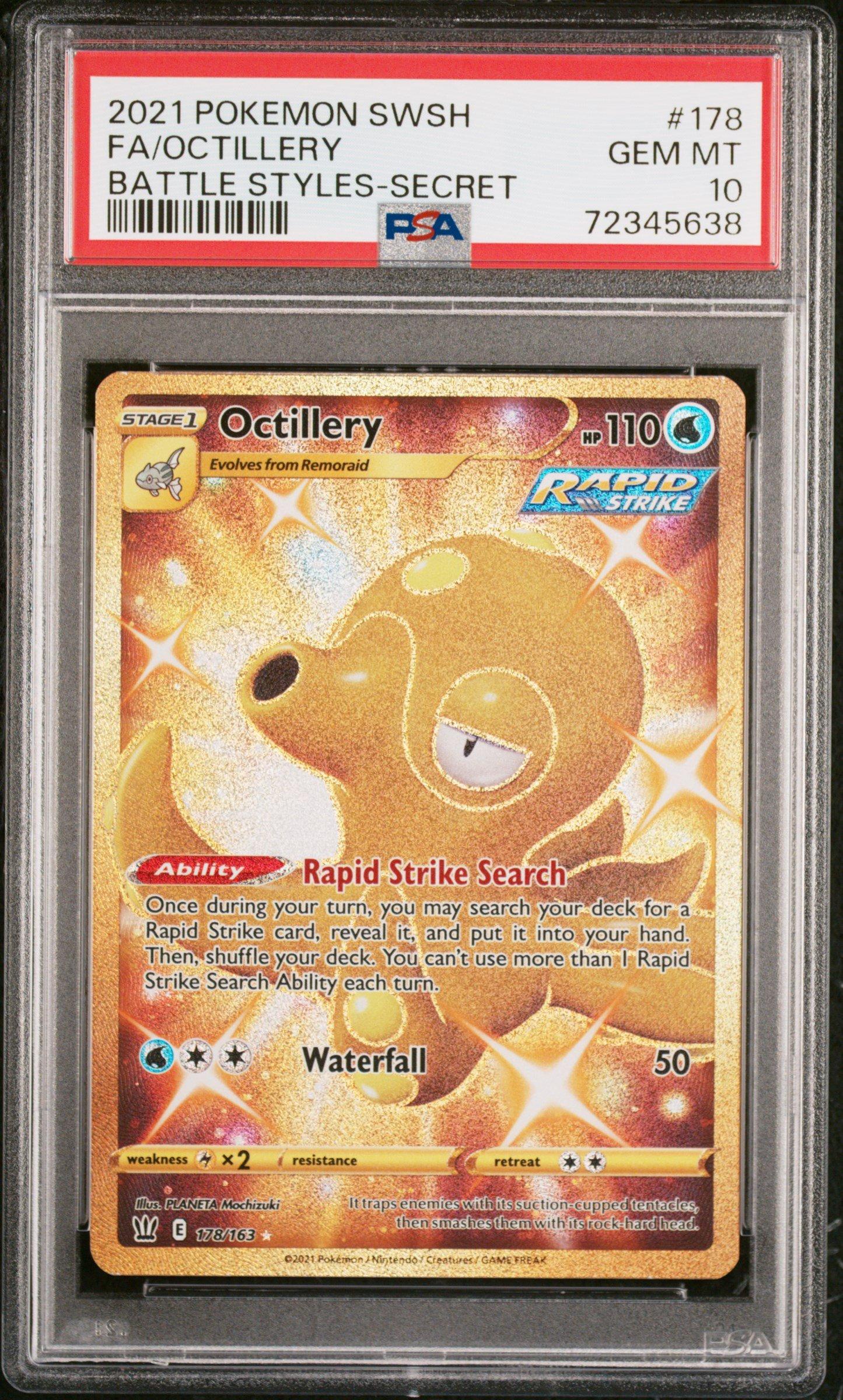 2021 Pokemon Sword & Shield Battle Styles 178 Full Art/octillery Secret PSA  10 Graded Card | GameStop