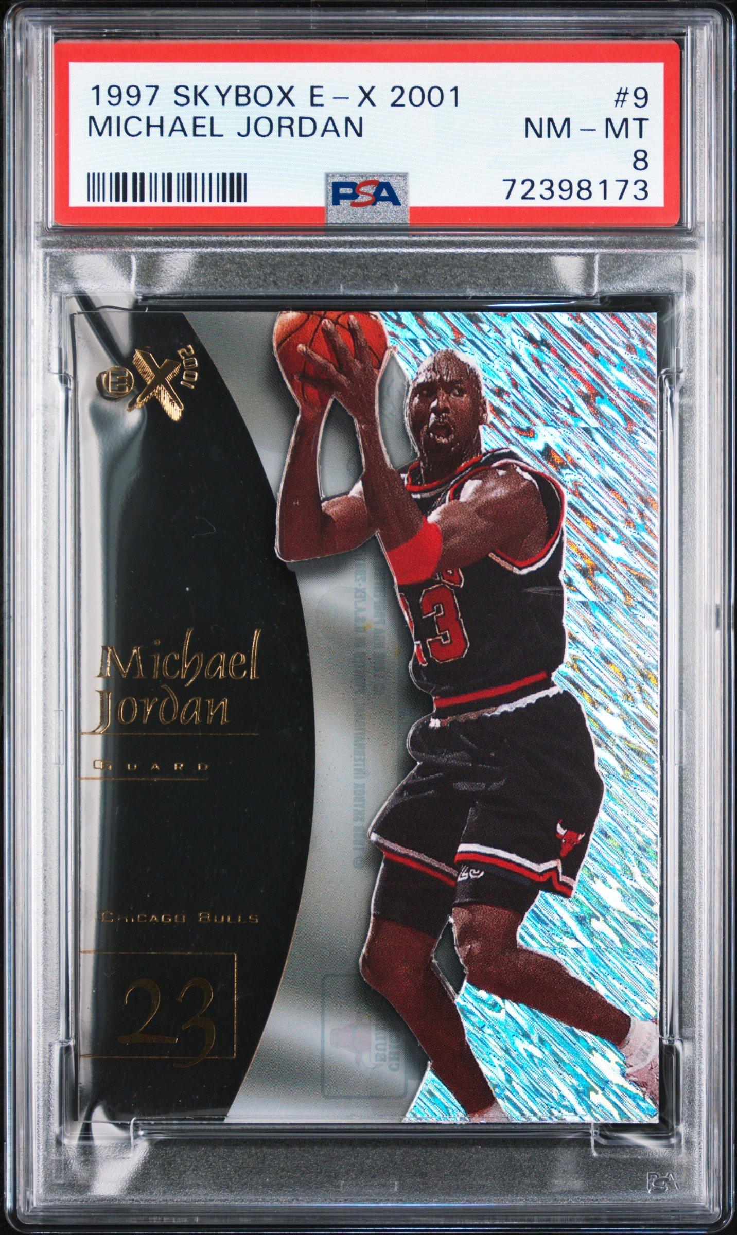 1997 Skybox E-x2001 9 Michael Jordan PSA 8