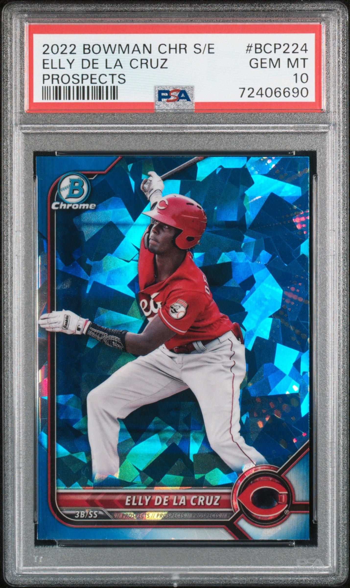 2022 Bowman Chrome Sapphire Edition Prospects Bcp224 Elly De La Cruz PSA 10
