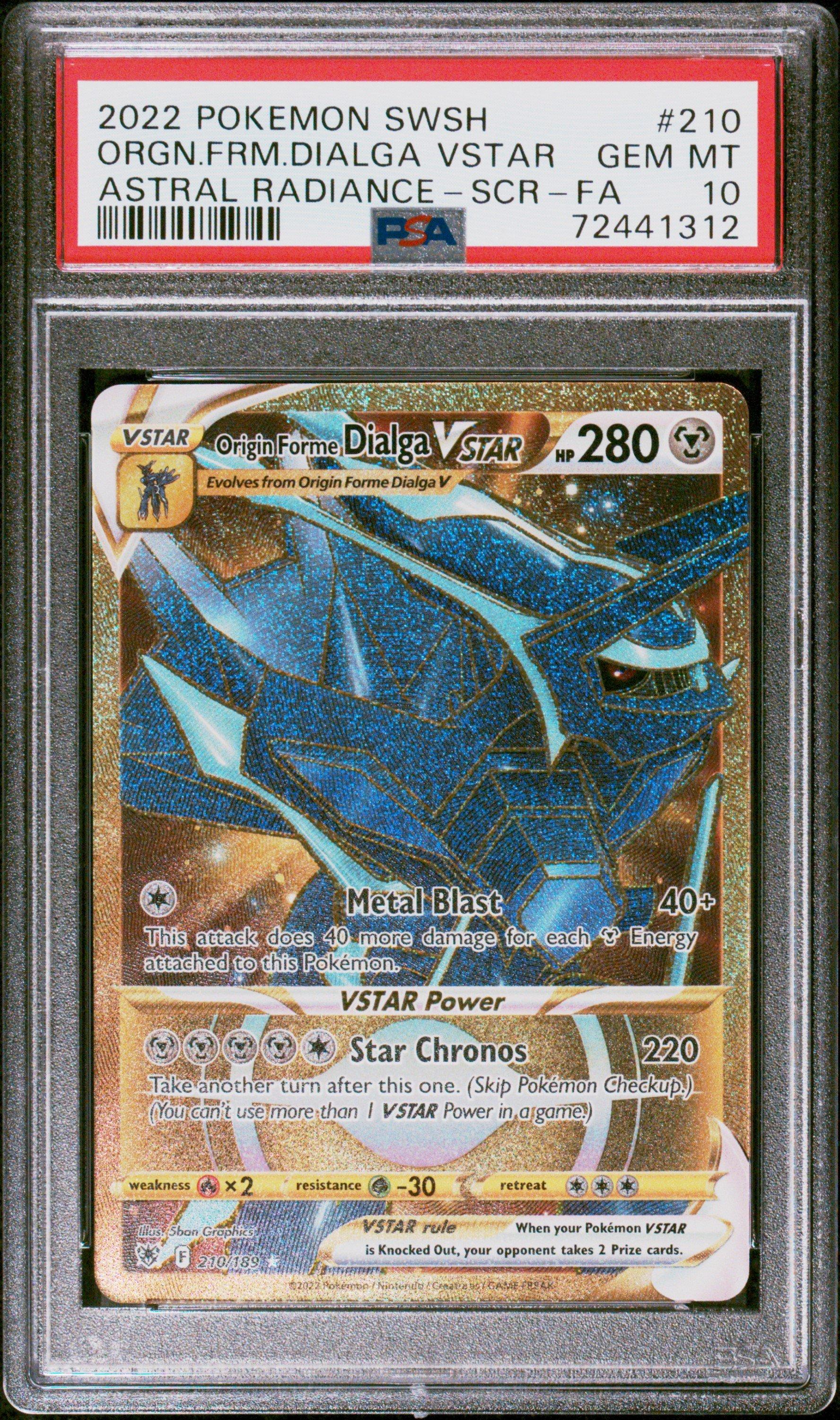 2022 Pokemon Sword & Shield Astral Radiance Full Art/origin Forme Dialga Vstar Secret PSA 10