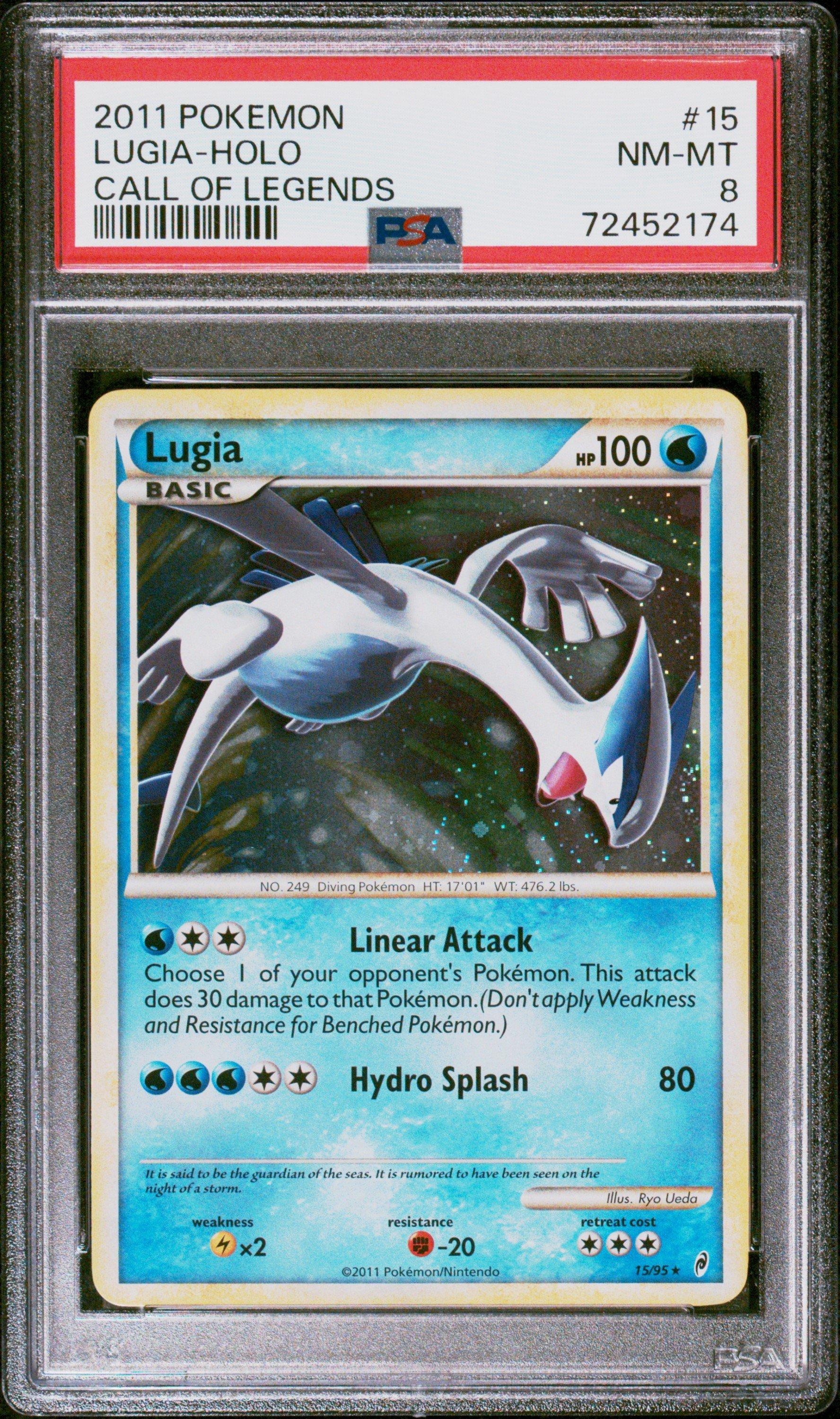 2011 Pokemon Call Of Legends 15 Lugia-holo PSA 8 Graded Card