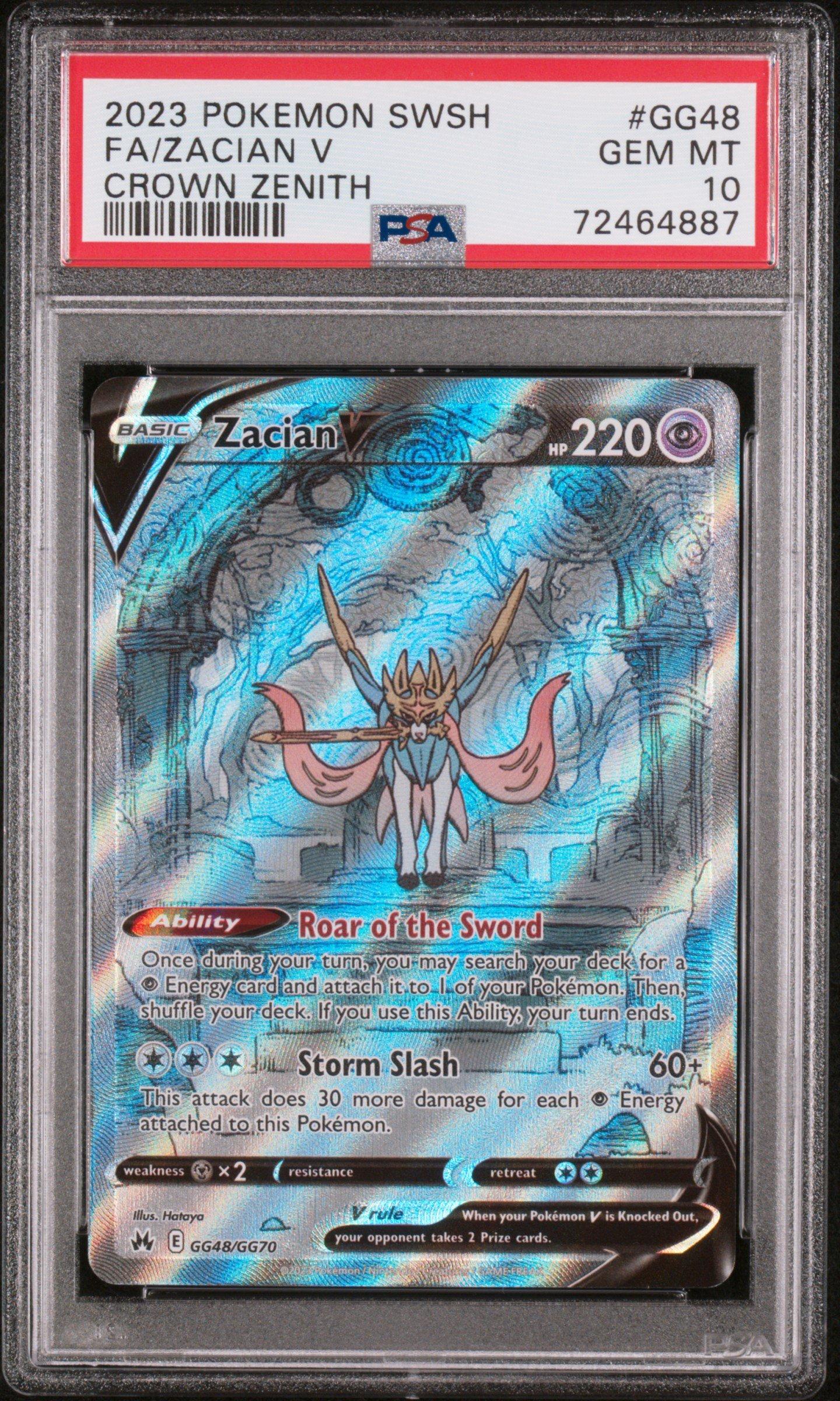 2023 Pokemon Sword And Shield Crown Zenith Gg48 Full Art/zacian V
