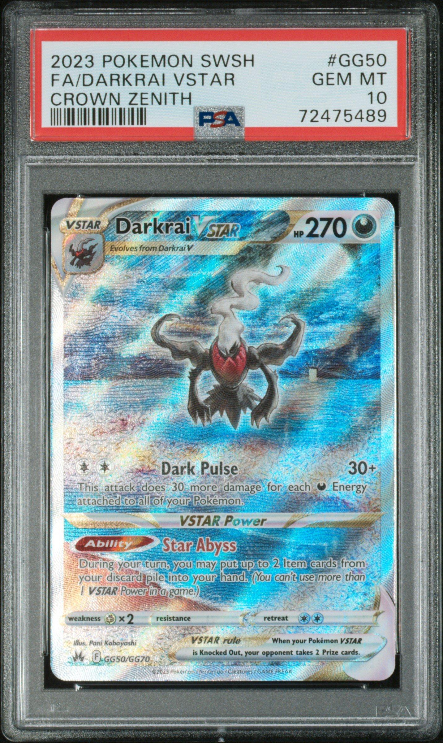 2023 Pokemon Sword And Shield Crown Zenith Gg50 Full Art/darkrai