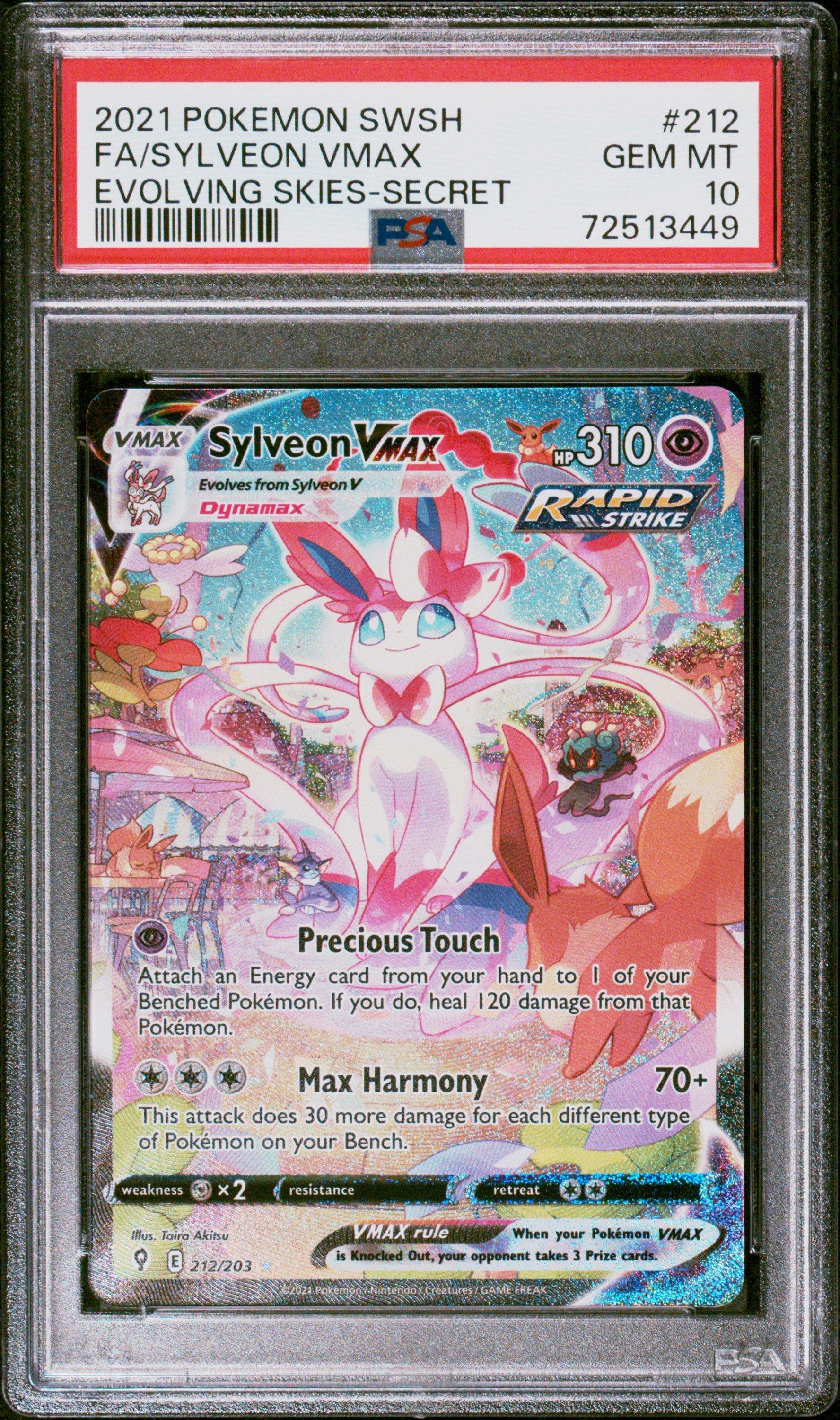 2021 Pokemon Sword & Shield Evolving Skies 212 Full Art/sylveon