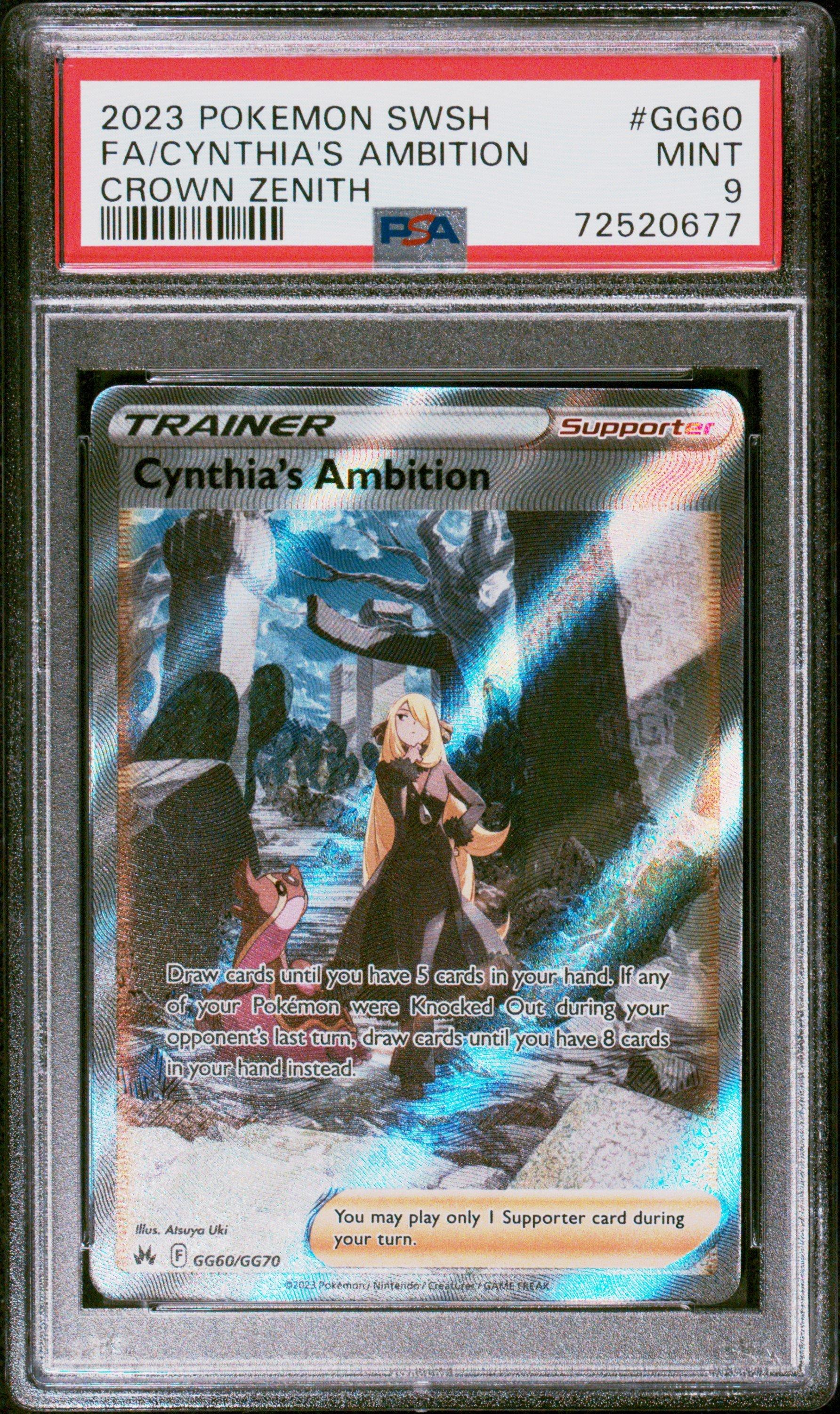 2023 Pokemon Sword And Shield Crown Zenith Gg60 Full Art/cynthia's