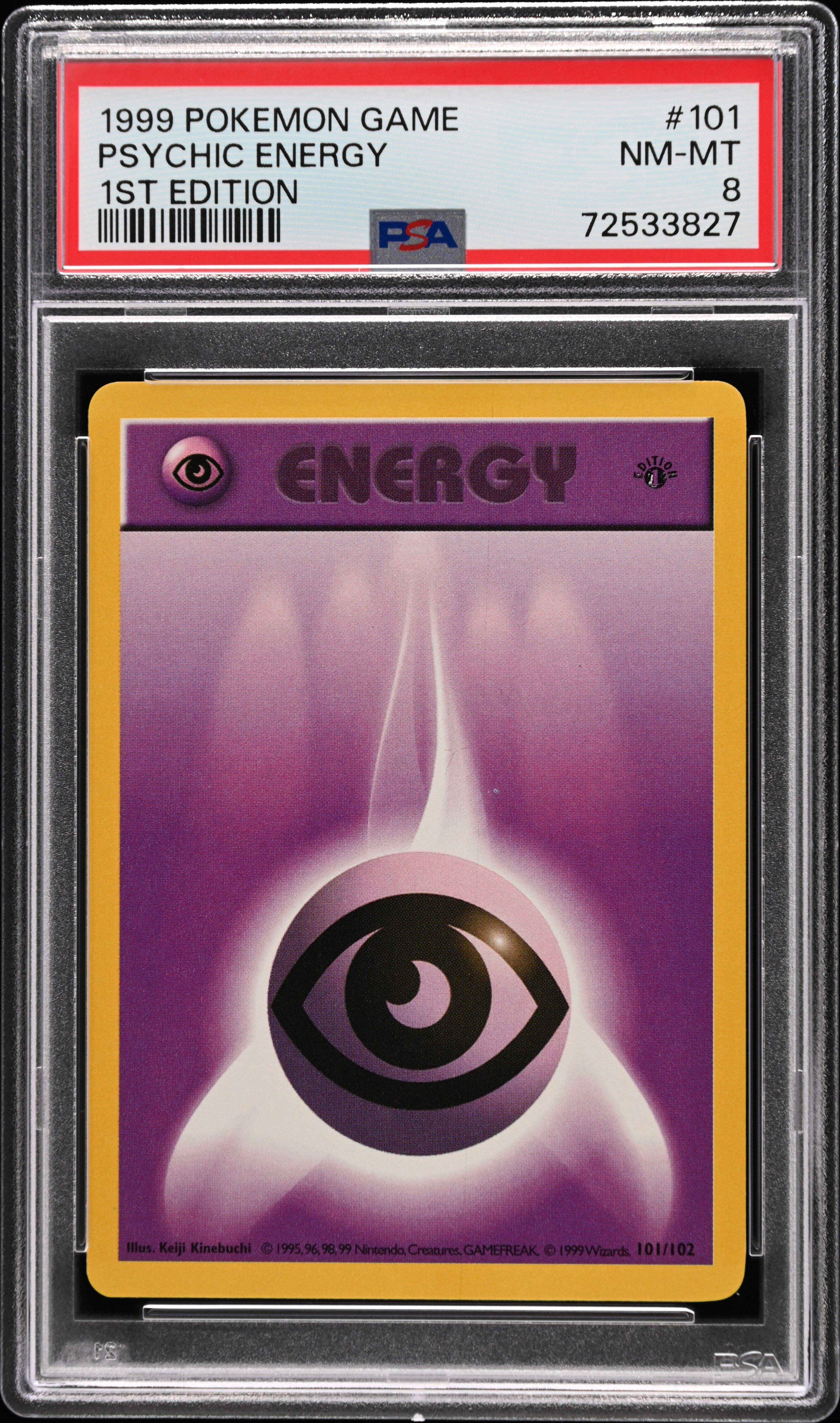 1999 Pokemon Game 101 Psychic Energy 1st Edition PSA 8 | GameStop