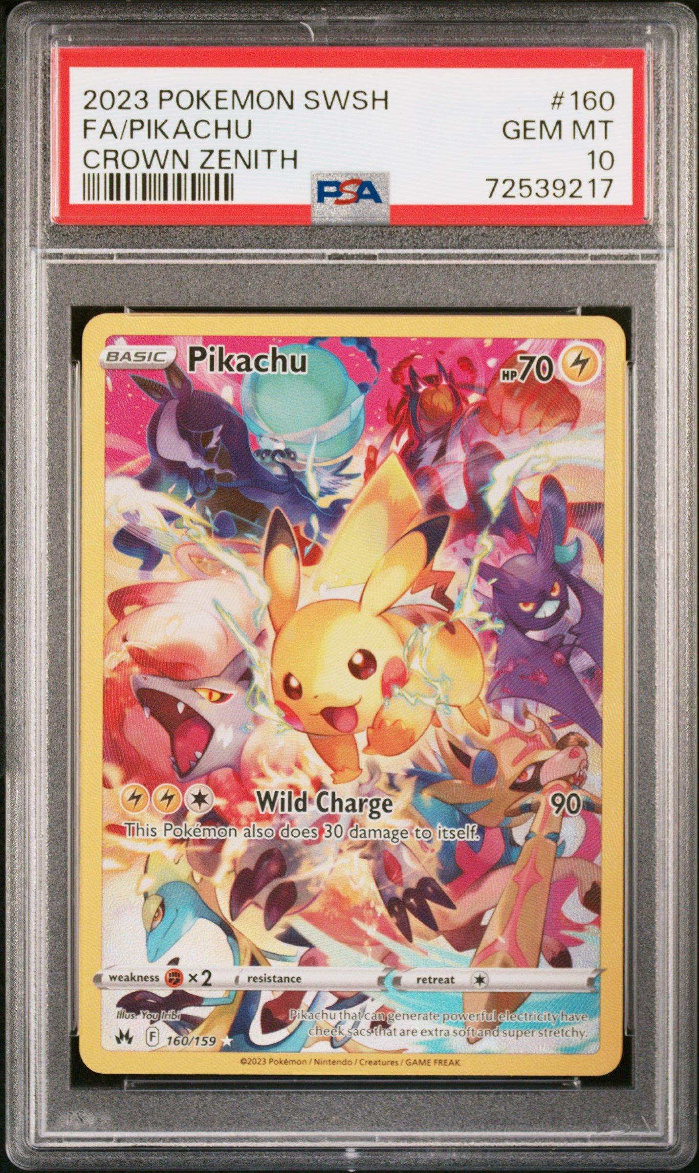2023 Pokemon Sword And Shield Crown Zenith 160 Full Art/pikachu