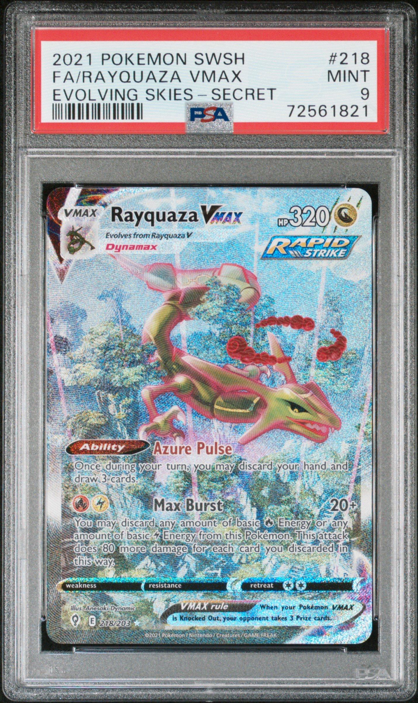 2021 Pokemon Sword & Shield Evolving Skies 218 Full Art/rayquaza