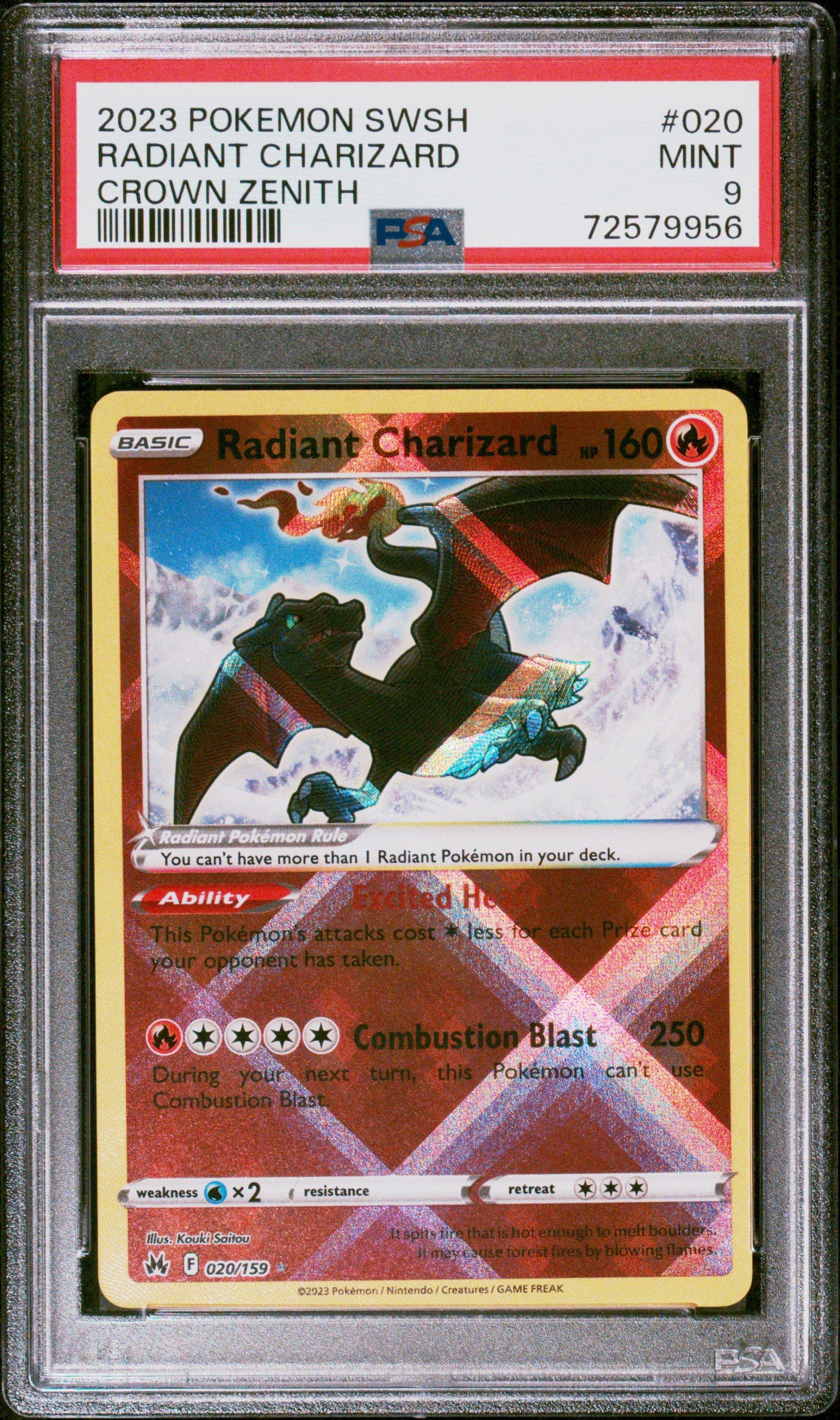 pokemon tcg crown zenith 020 159 radiant charizard card 2023 020/159 it comes protected in a tamper 2023 Pokemon Sword And Shield