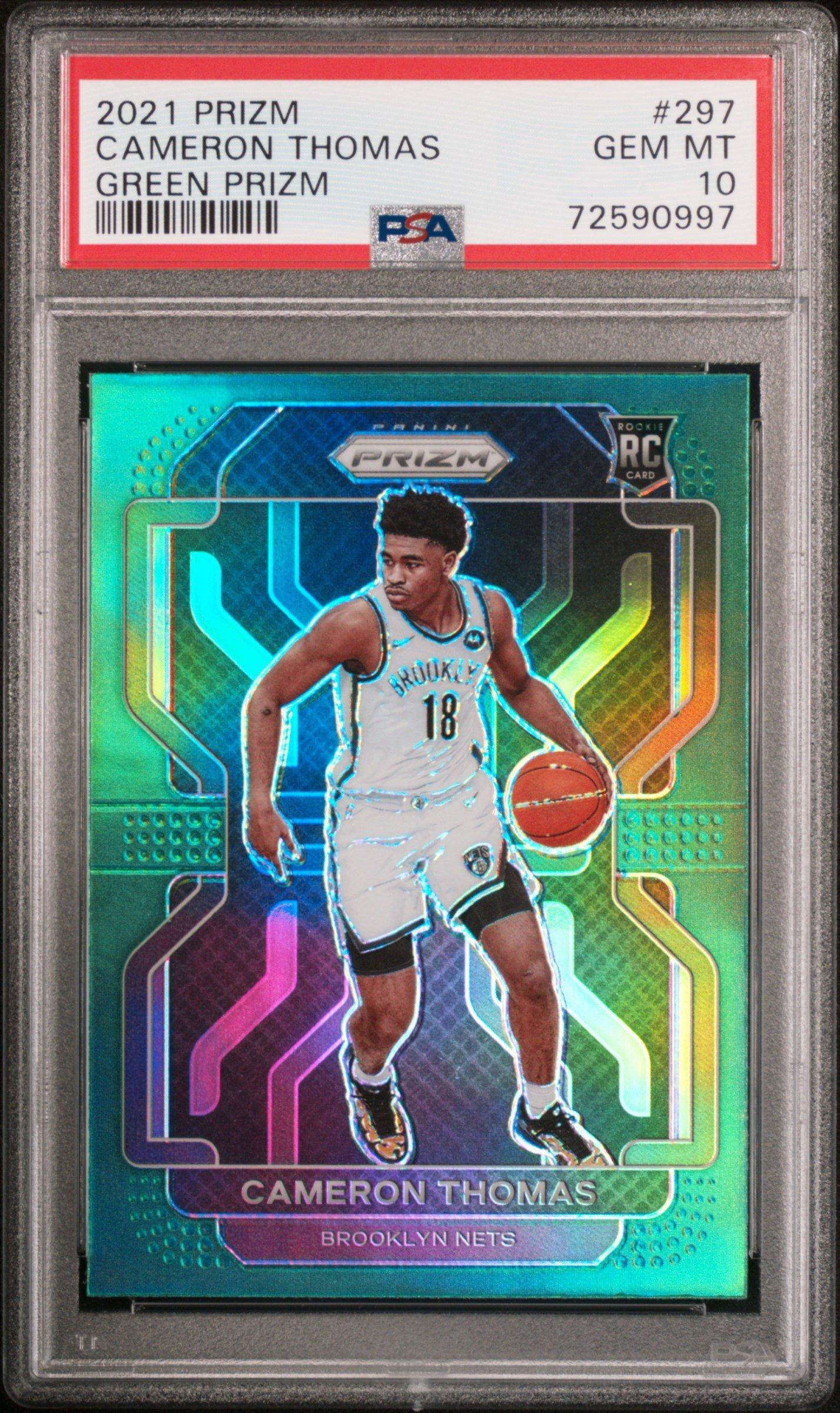 2021 Panini Prizm 297 Cameron Thomas Green Prizm PSA 10 Graded