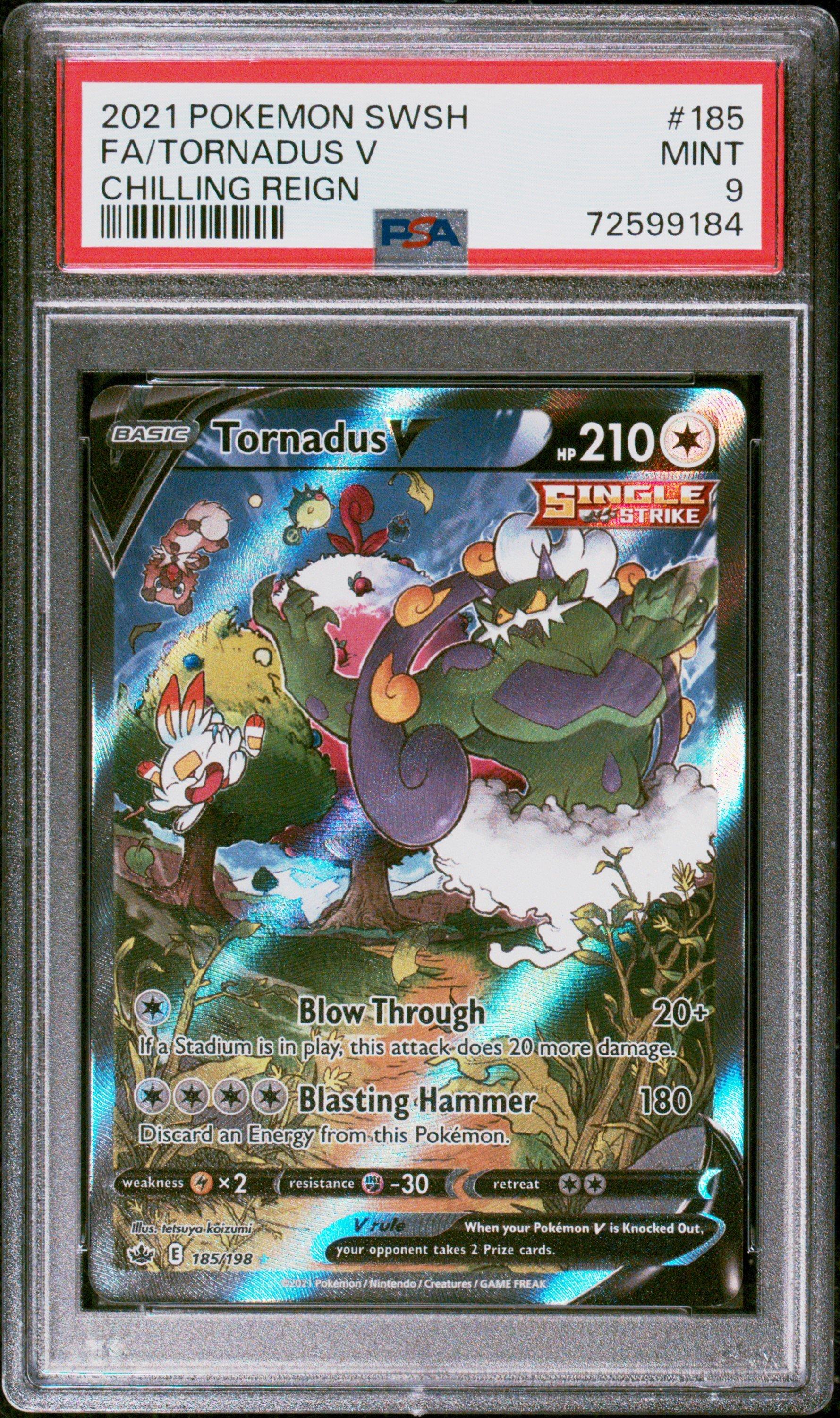2021 Pokemon Sword & Shield Chilling Reign 185 Full Art/tornadus V