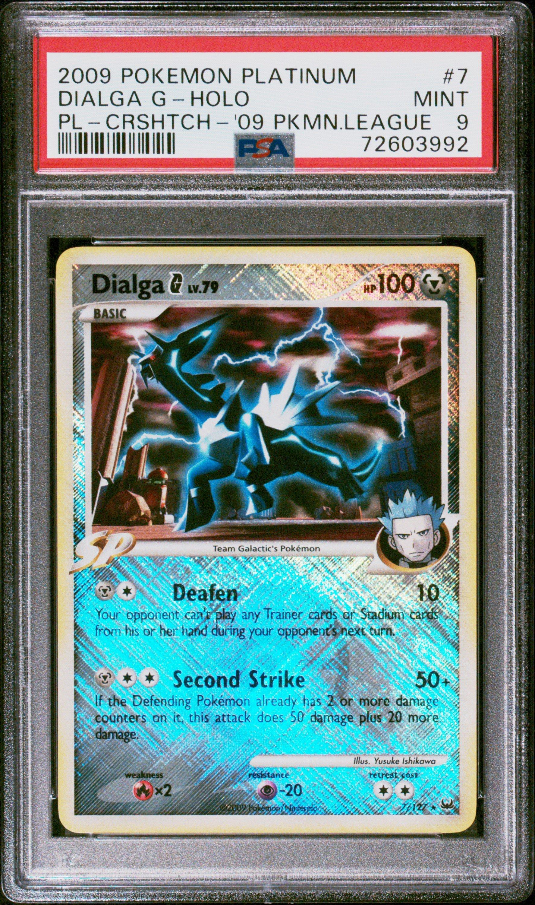 2009 Pokemon Platinum 7 Dialga G-holo Crosshatch-2009 Pokemon