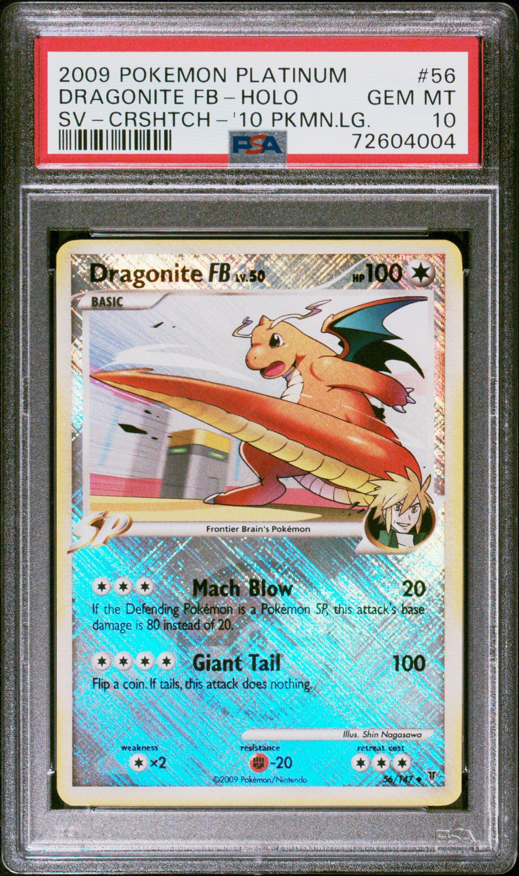 2009 Pokemon Platinum Supreme Victors 56 Dragonite Fb-holo Crosshatch-2010  Pokemon League PSA 10 Graded Card | GameStop