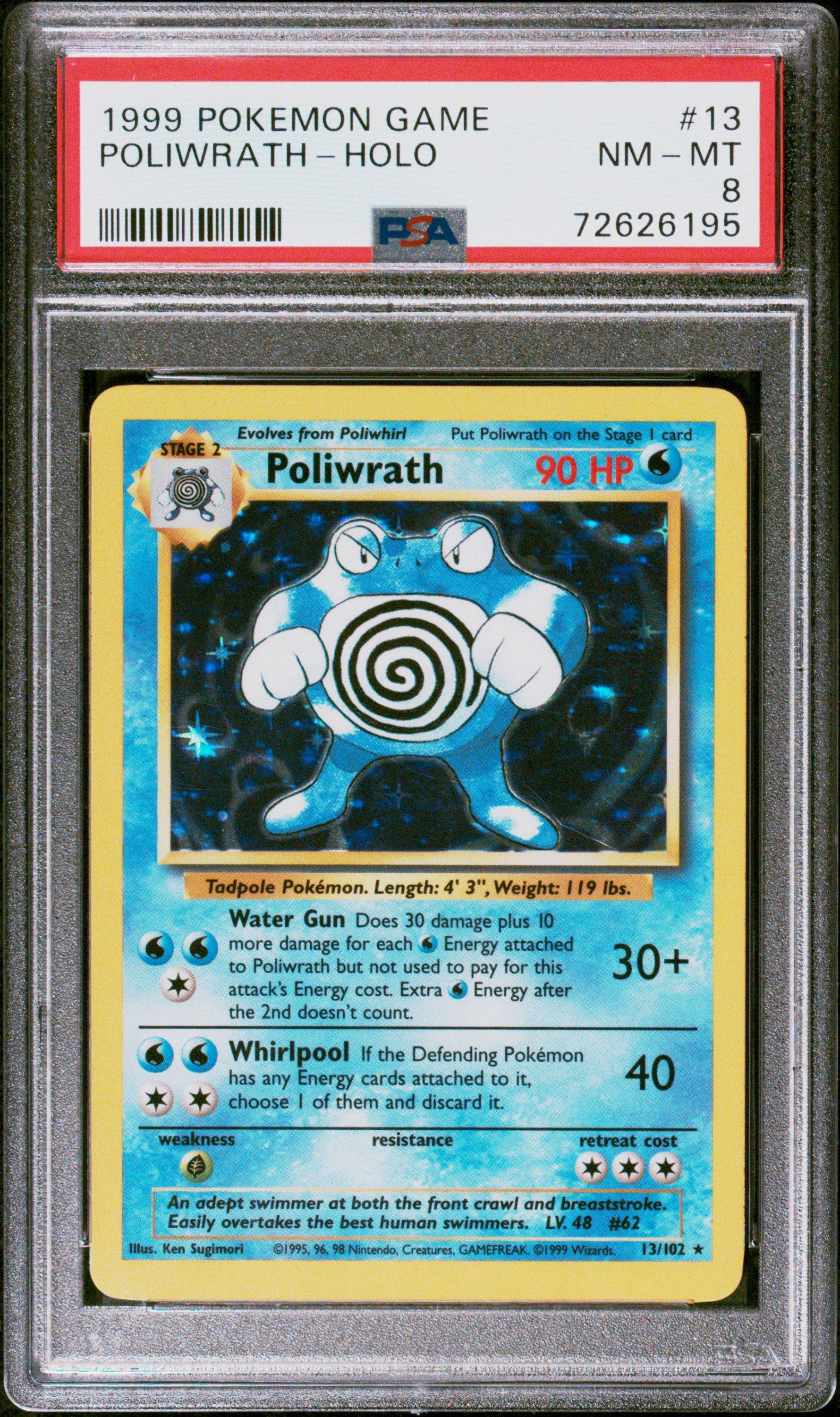 1999 Pokemon Game 13 Poliwrath-holo PSA 8 Graded Card | GameStop