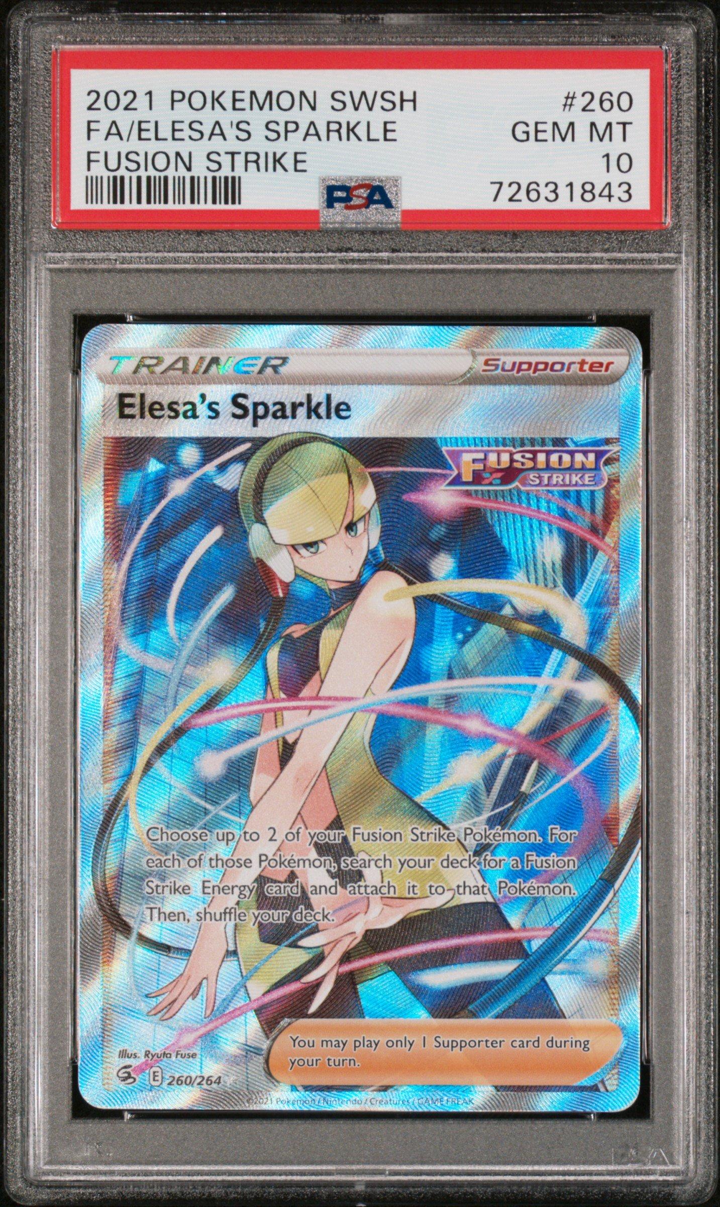 2021 Pokemon Sword & Shield Fusion Strike 260 Full Art/elesa's