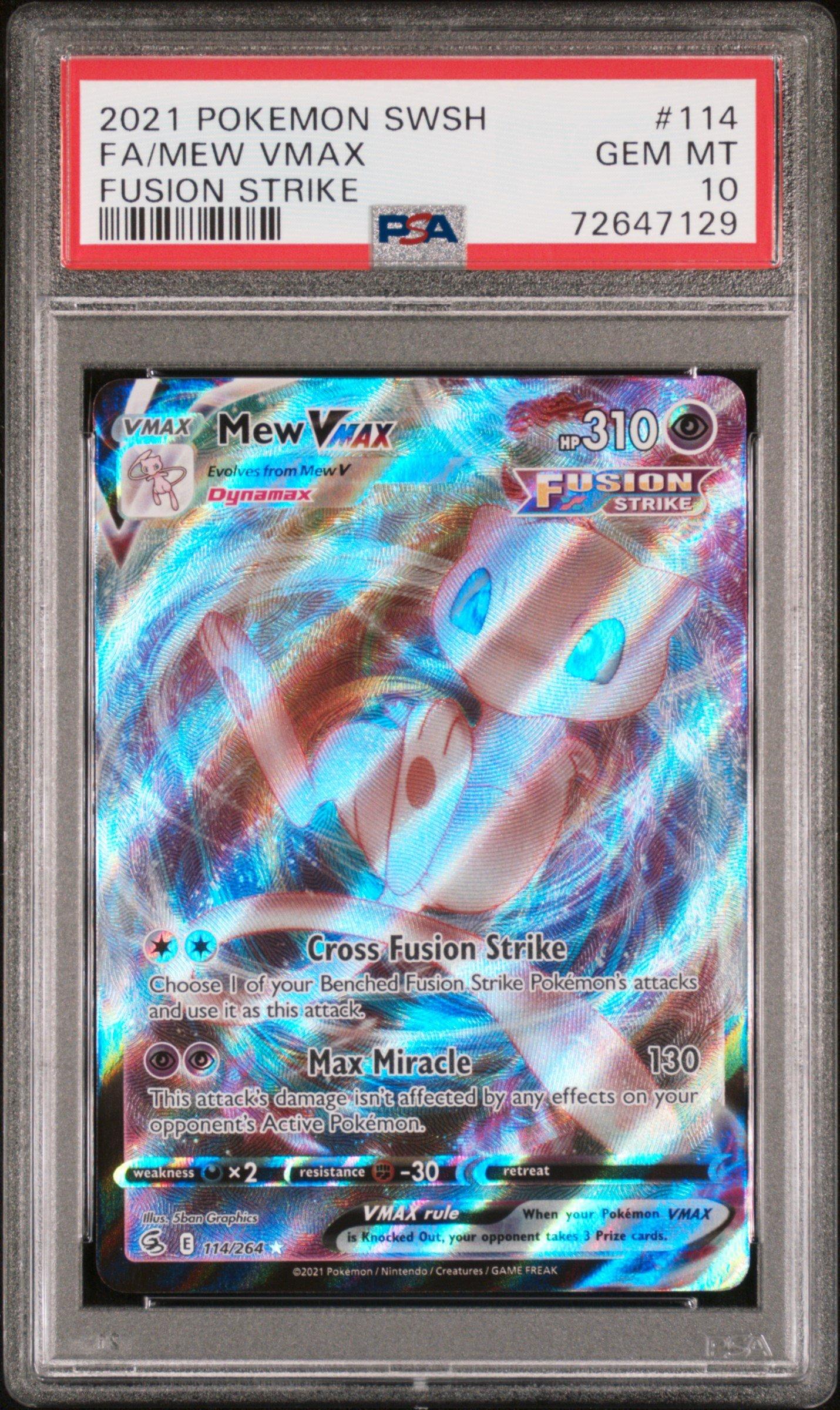 2021 Pokemon Sword & Shield Fusion Strike 114 Full Art/mew Vmax