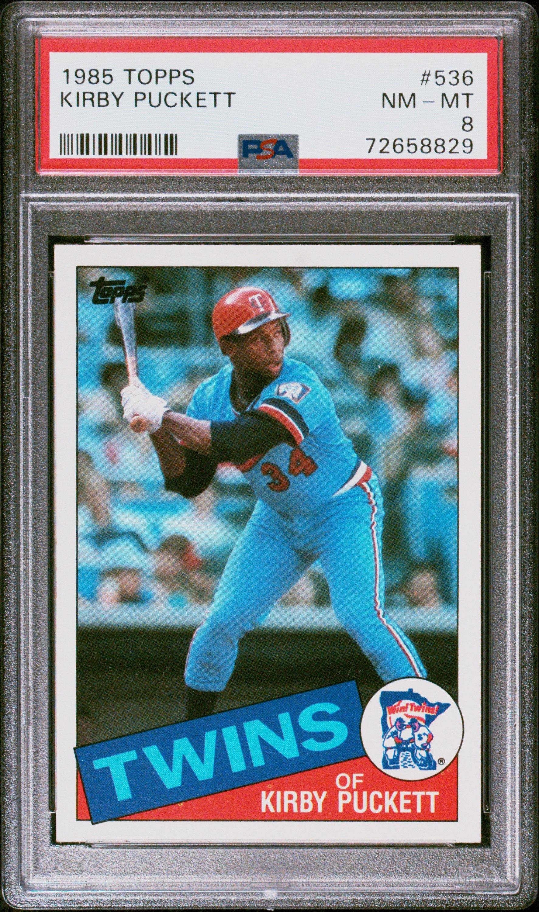 1985 Topps 536 Kirby Puckett PSA 8
