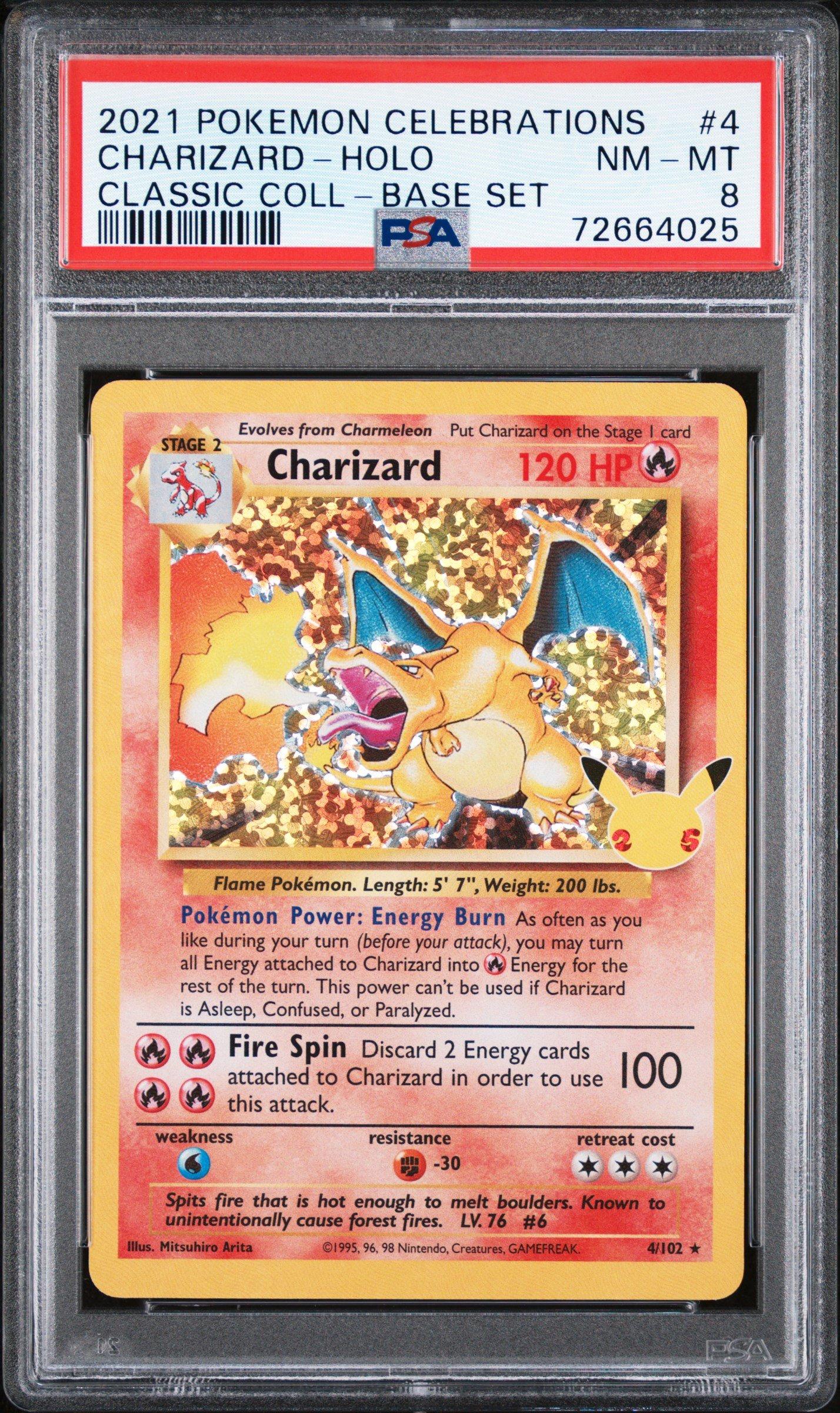 2021 Pokemon Celebrations Classic Collection 4 Charizard-holo PSA