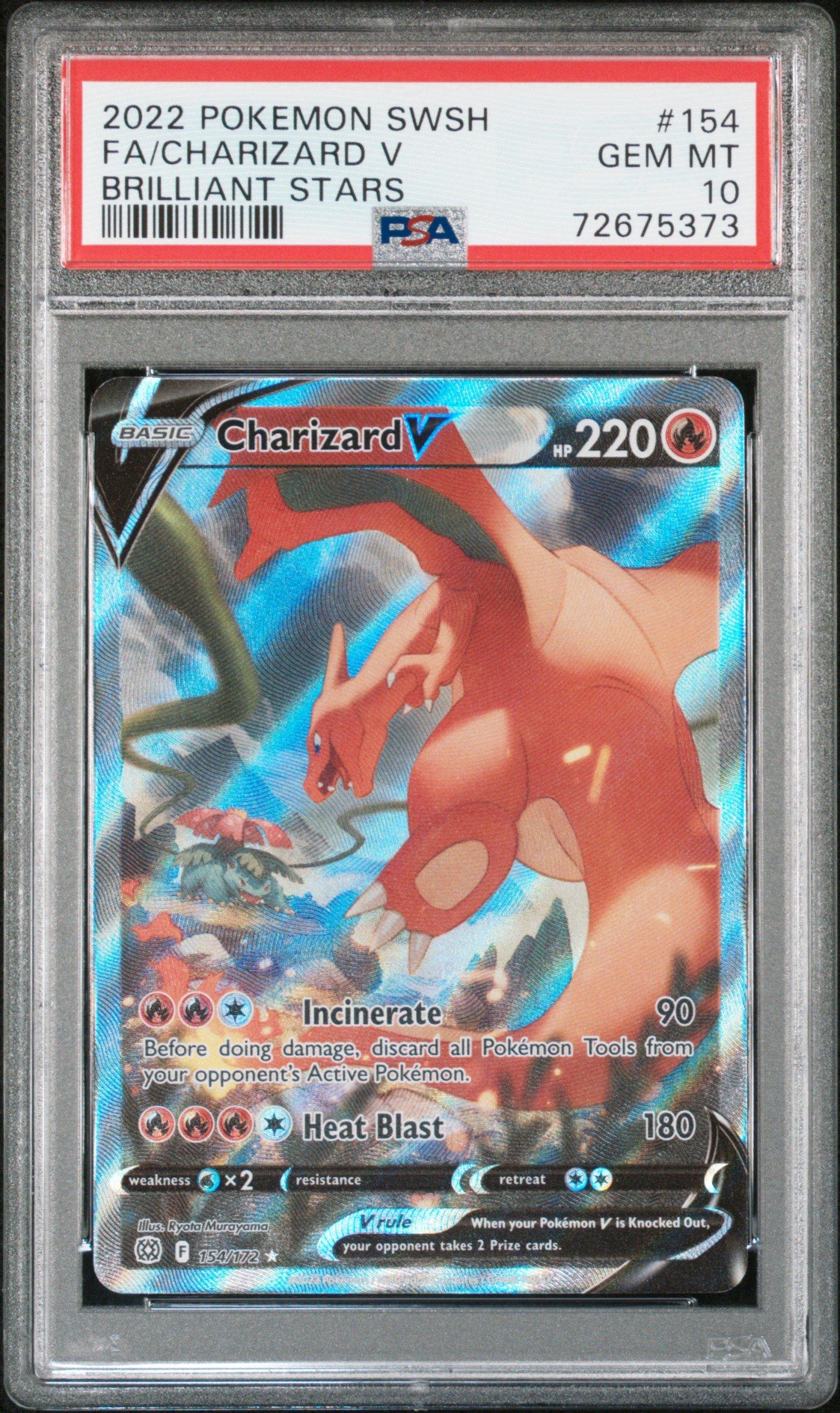 2022 Pokemon Sword & Shield Brilliant Stars 154 Full Art/charizard