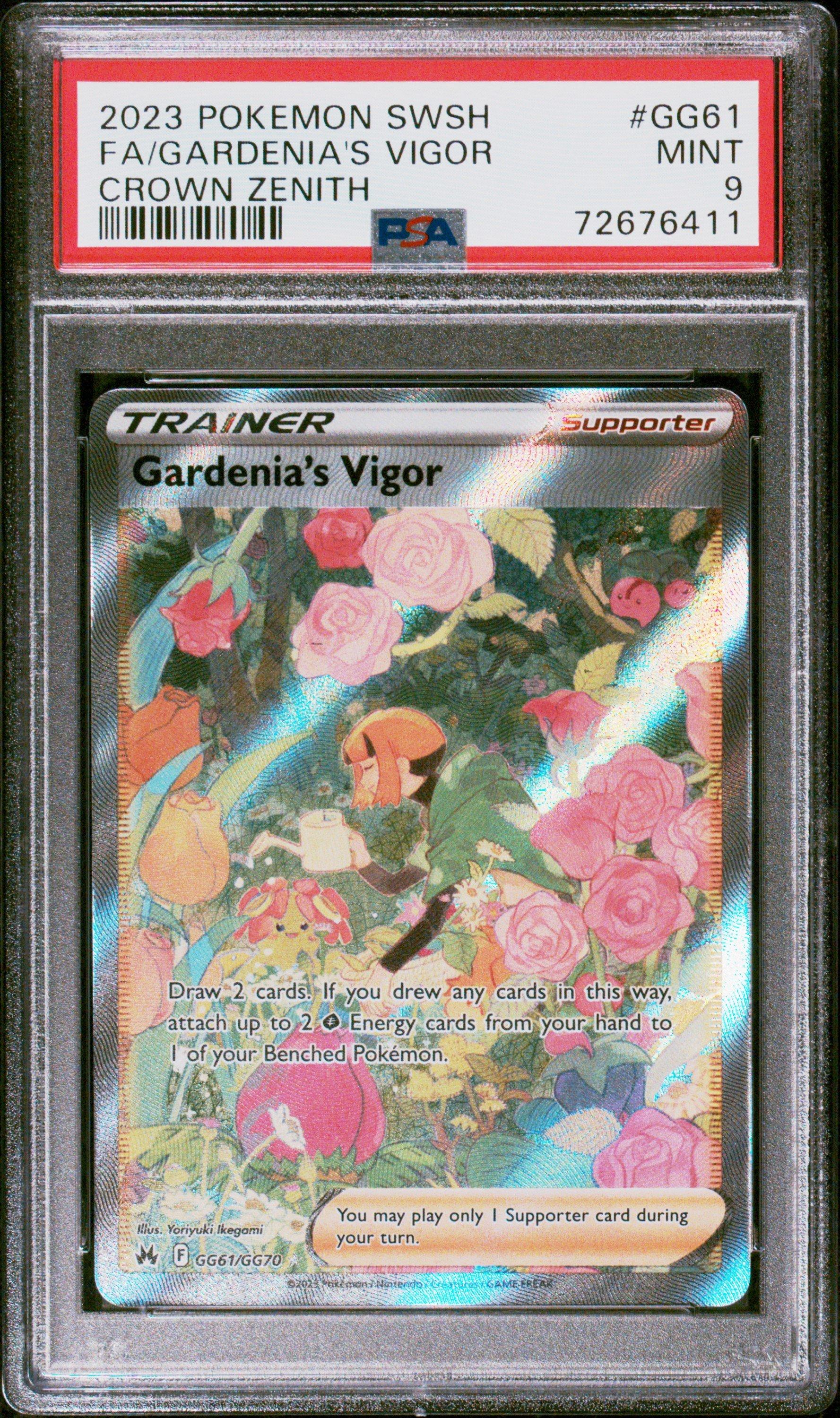 2023 Pokemon Sword And Shield Crown Zenith Gg61 Full Art/gardenia's Vigor  PSA 9