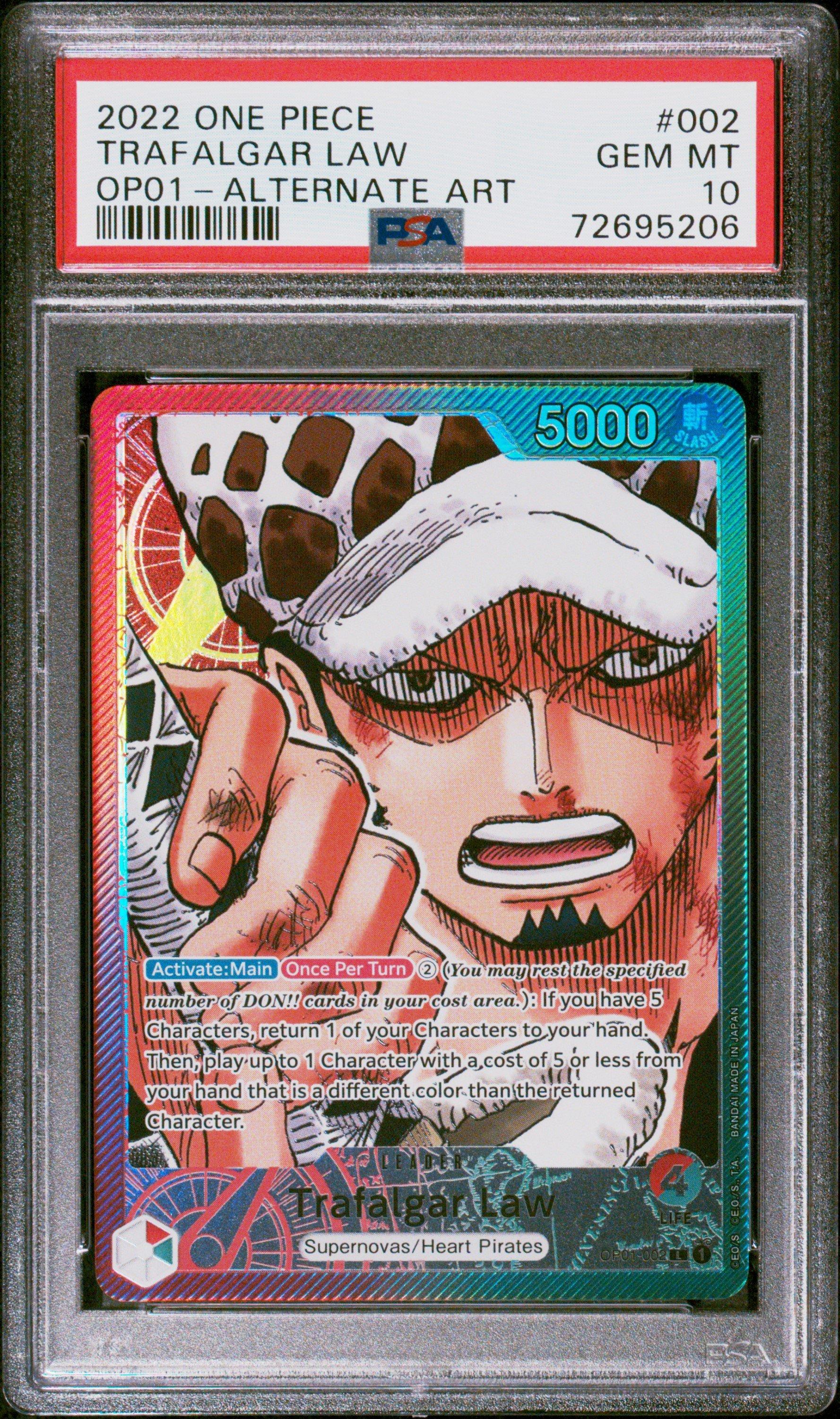 2022 One Piece Op01-romance Dawn 002 Trafalgar Law Alternate Art