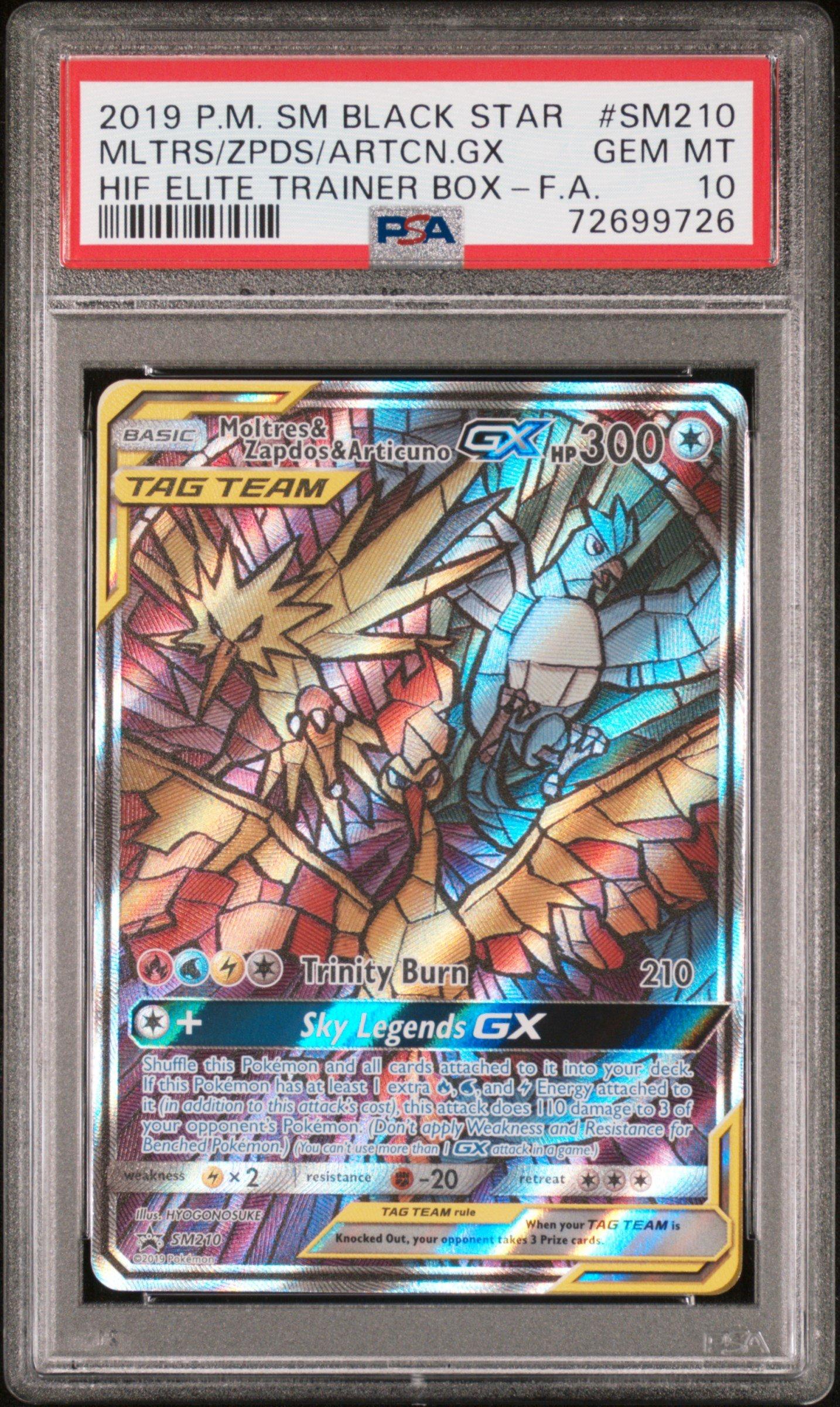 2019 Pokemon Sm Black Star Promo Sm210 Full Art/moltres & Zapdos
