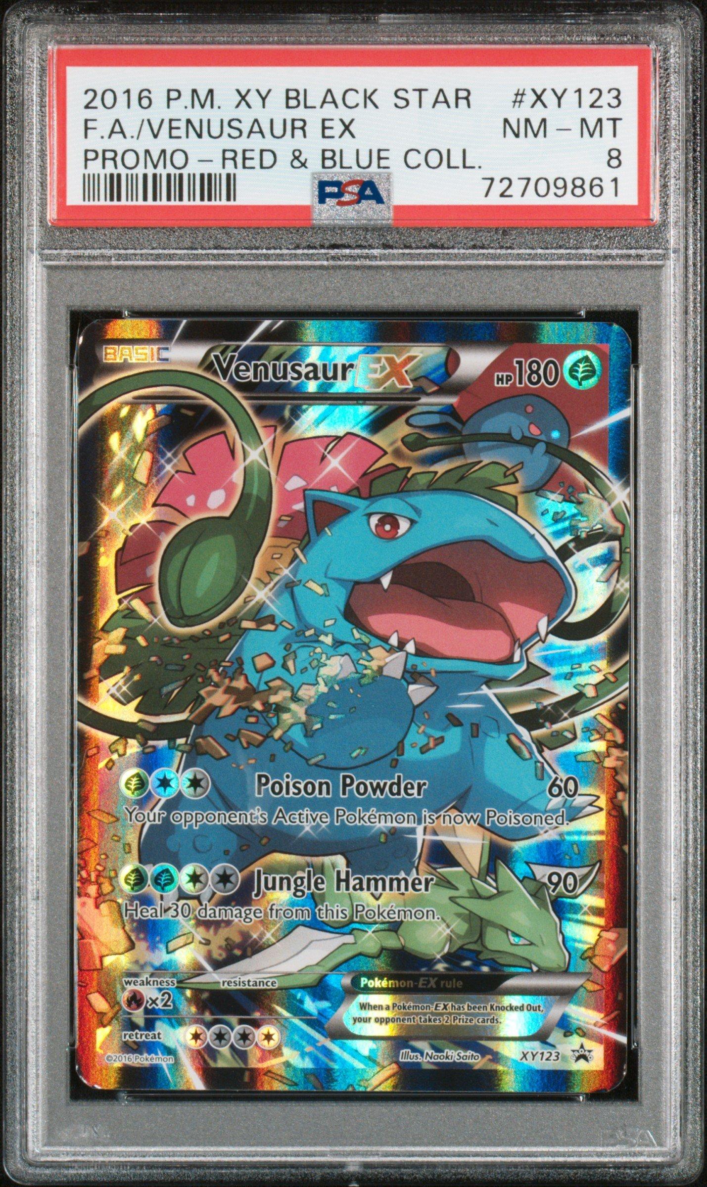 2016 Pokemon Xy Black Star Promo Xy123 Full Art/venusaur Ex Red