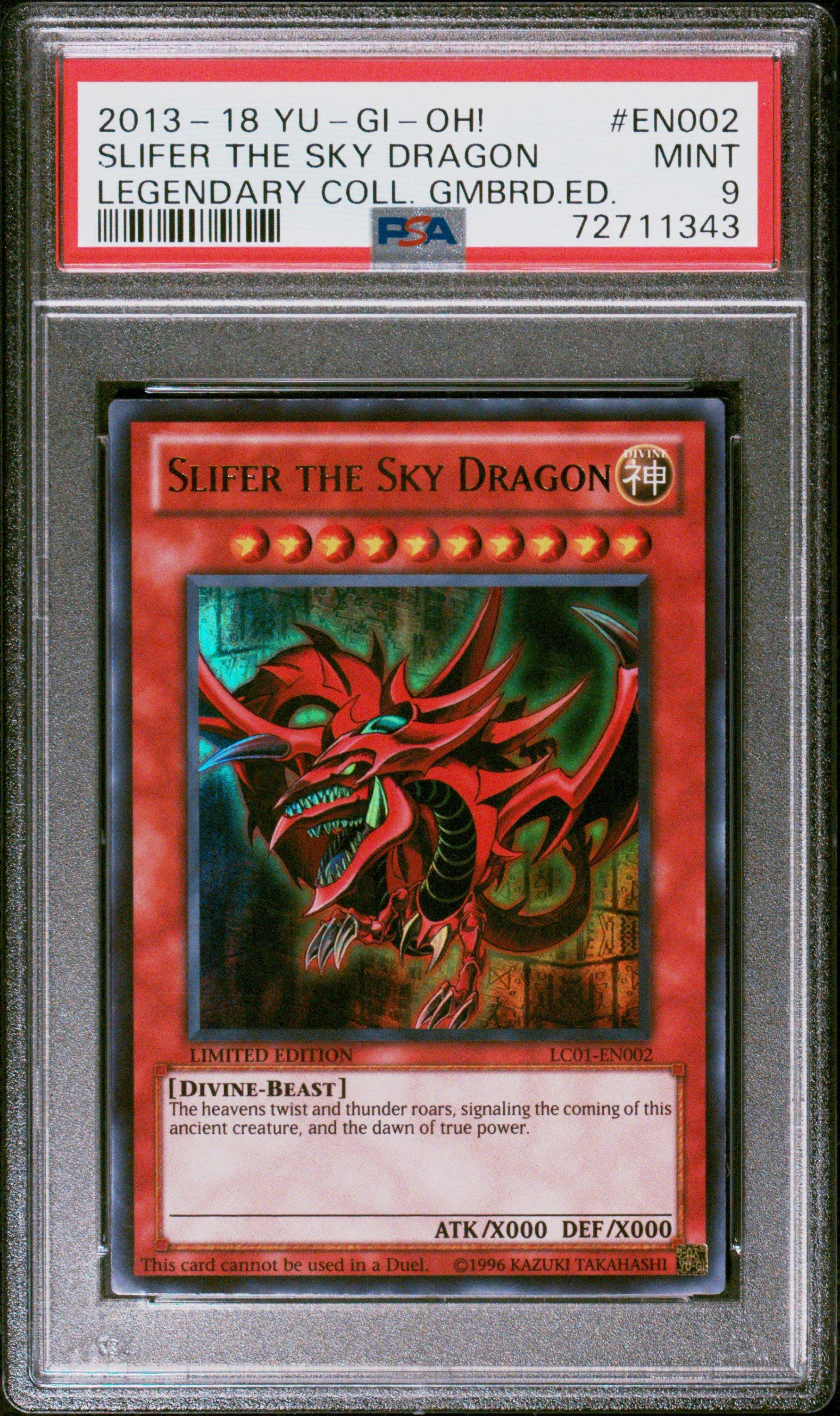 2013-2018 Yu-gi-oh! Legendary Collection Gameboard Edition En002 Slifer The Sky Dragon PSA 9