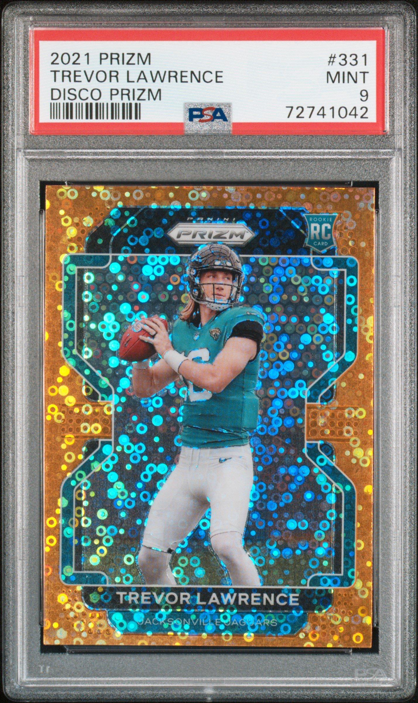 2021 Panini Prizm 331 Trevor Lawrence Disco Prizm PSA 9 Graded