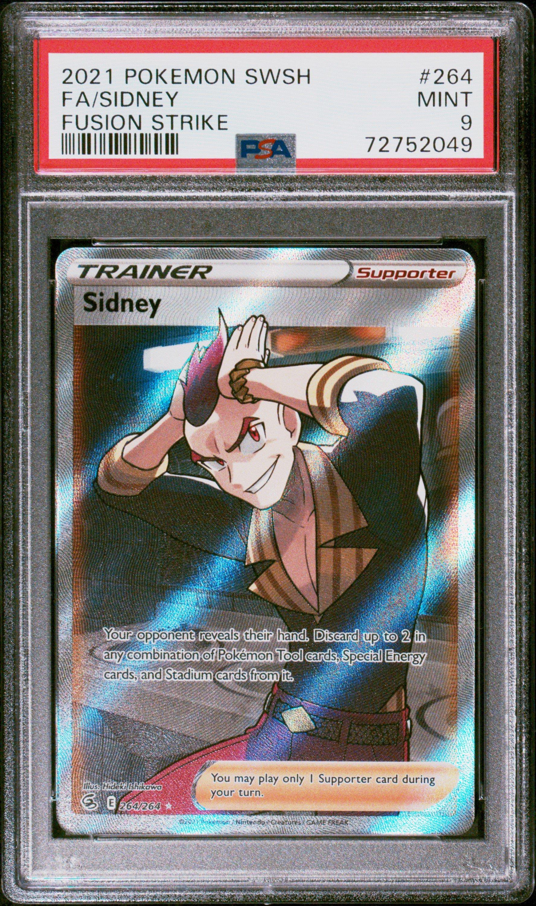 2021 Pokemon Sword & Shield Fusion Strike 264 Full Art/sidney PSA