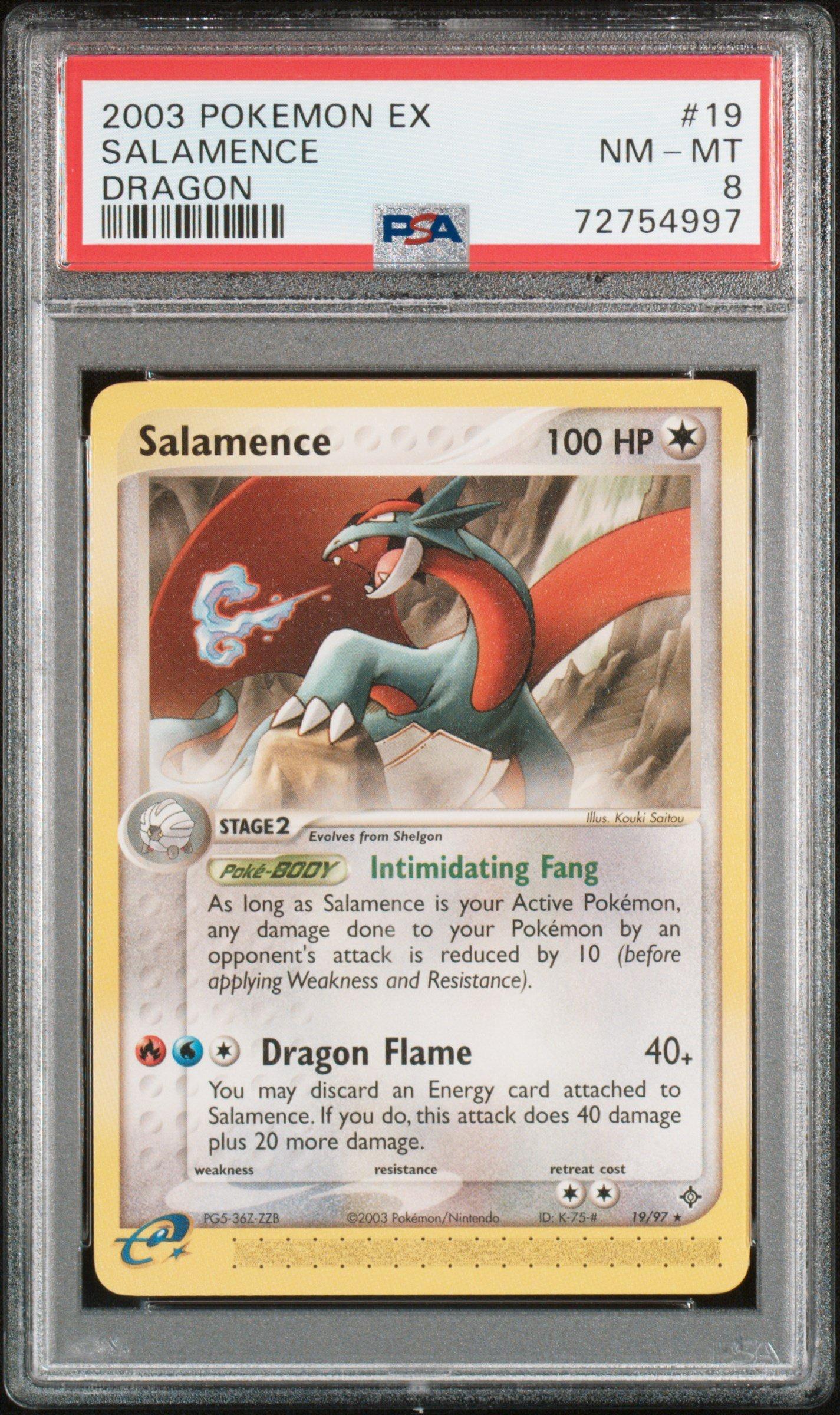 2003 Pokemon Ex Dragon 19 Salamence PSA 8