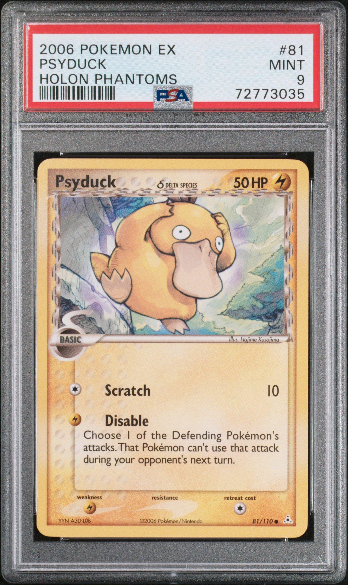 2006 Pokemon Ex Holon Phantoms 81 Psyduck PSA 9